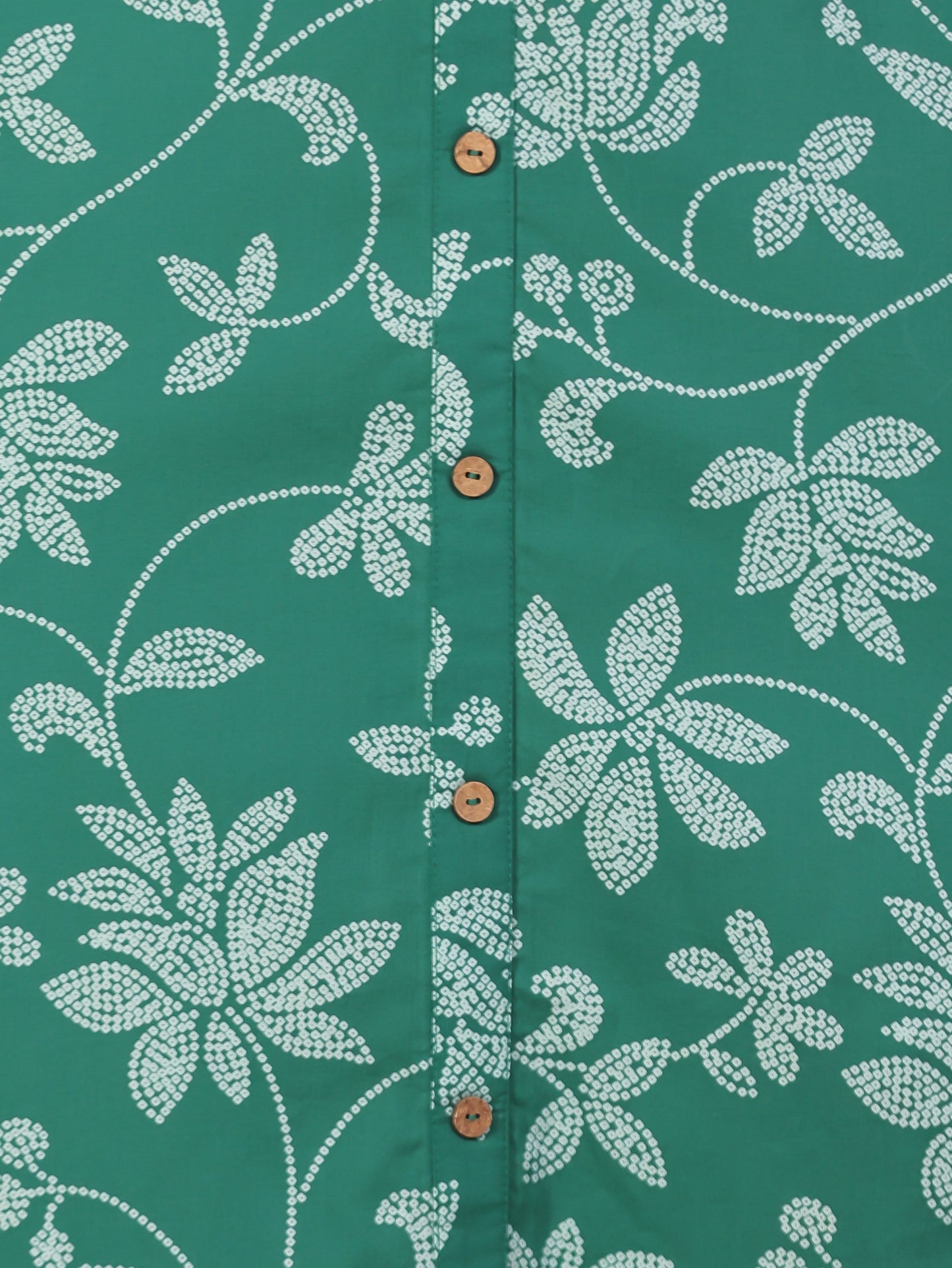 Soft Cotton Bandhani A-line Green Dress