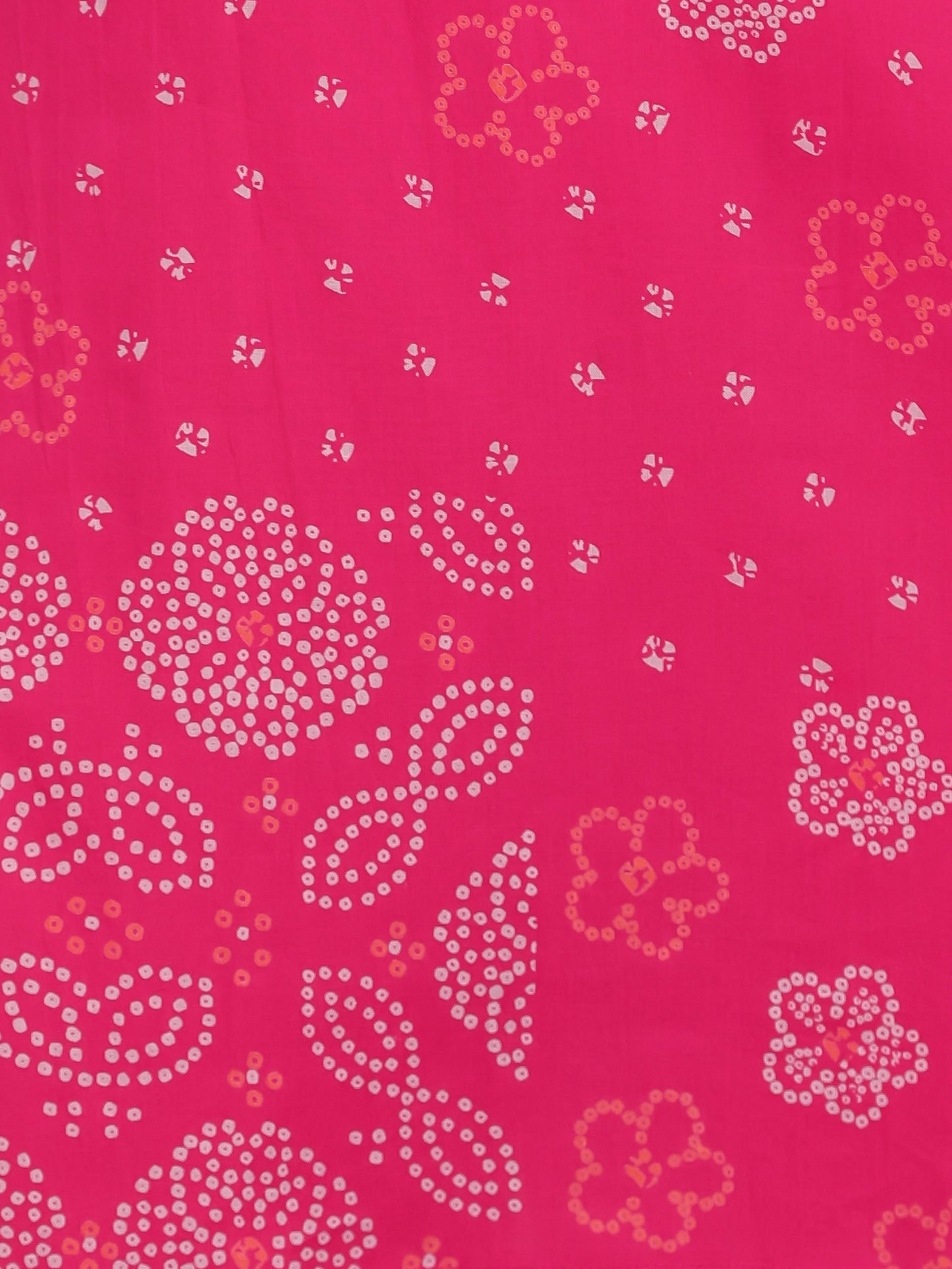 Soft Cotton Bandhani Straight Pink Kurta
