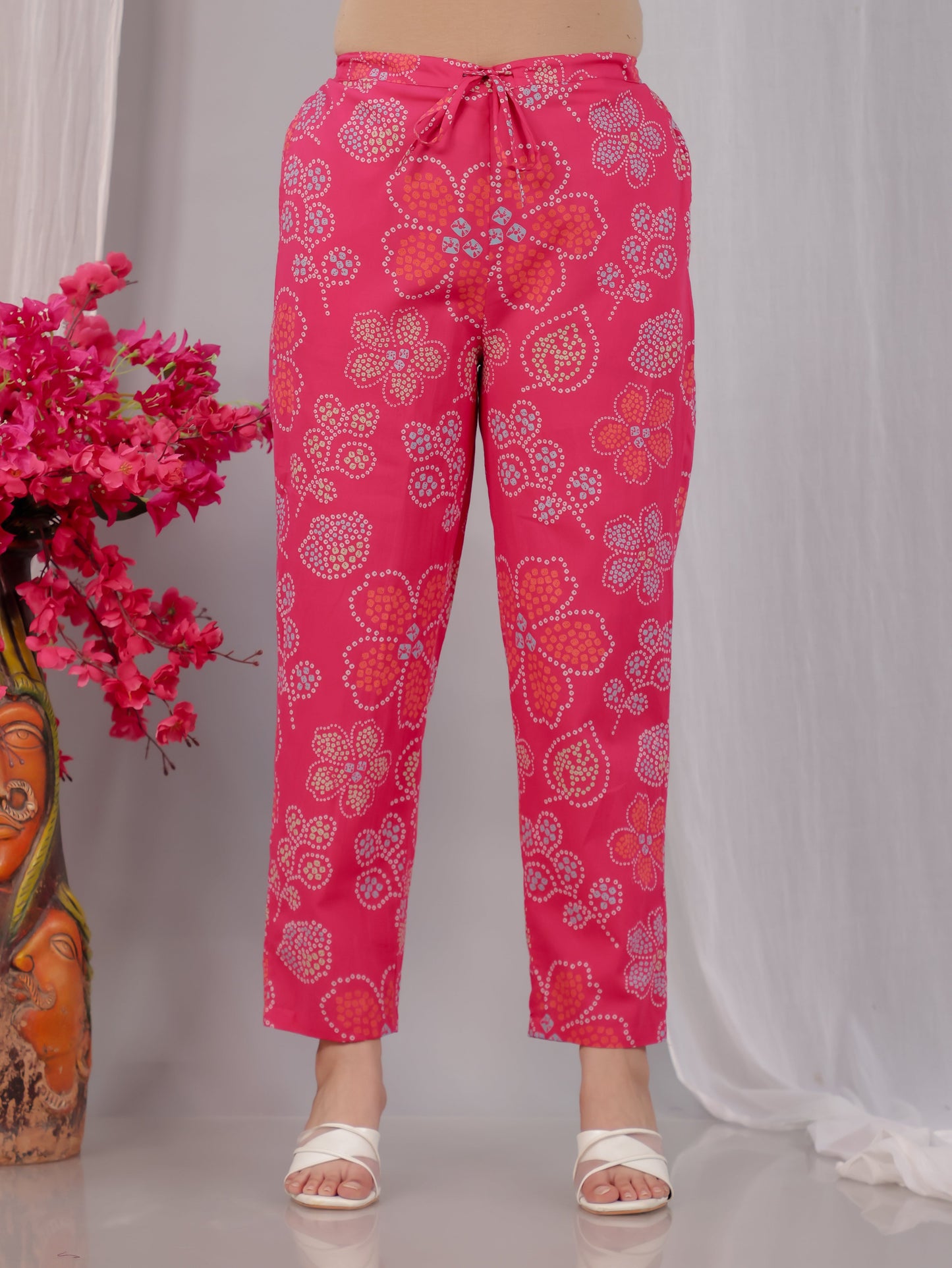 Embroidered Soft Cotton Solid Straight Pink Kurta