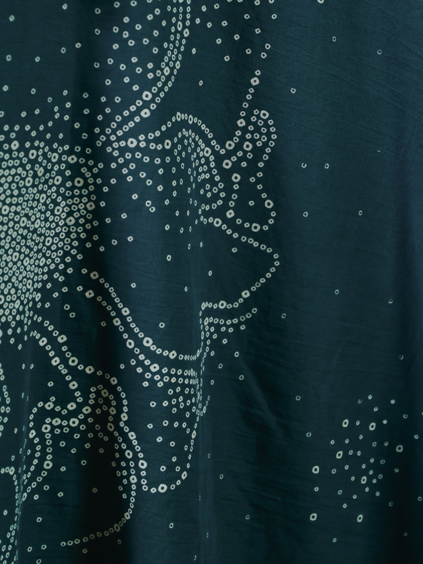 Soft Cotton Floral Placement Print Anarkali Teal Dress