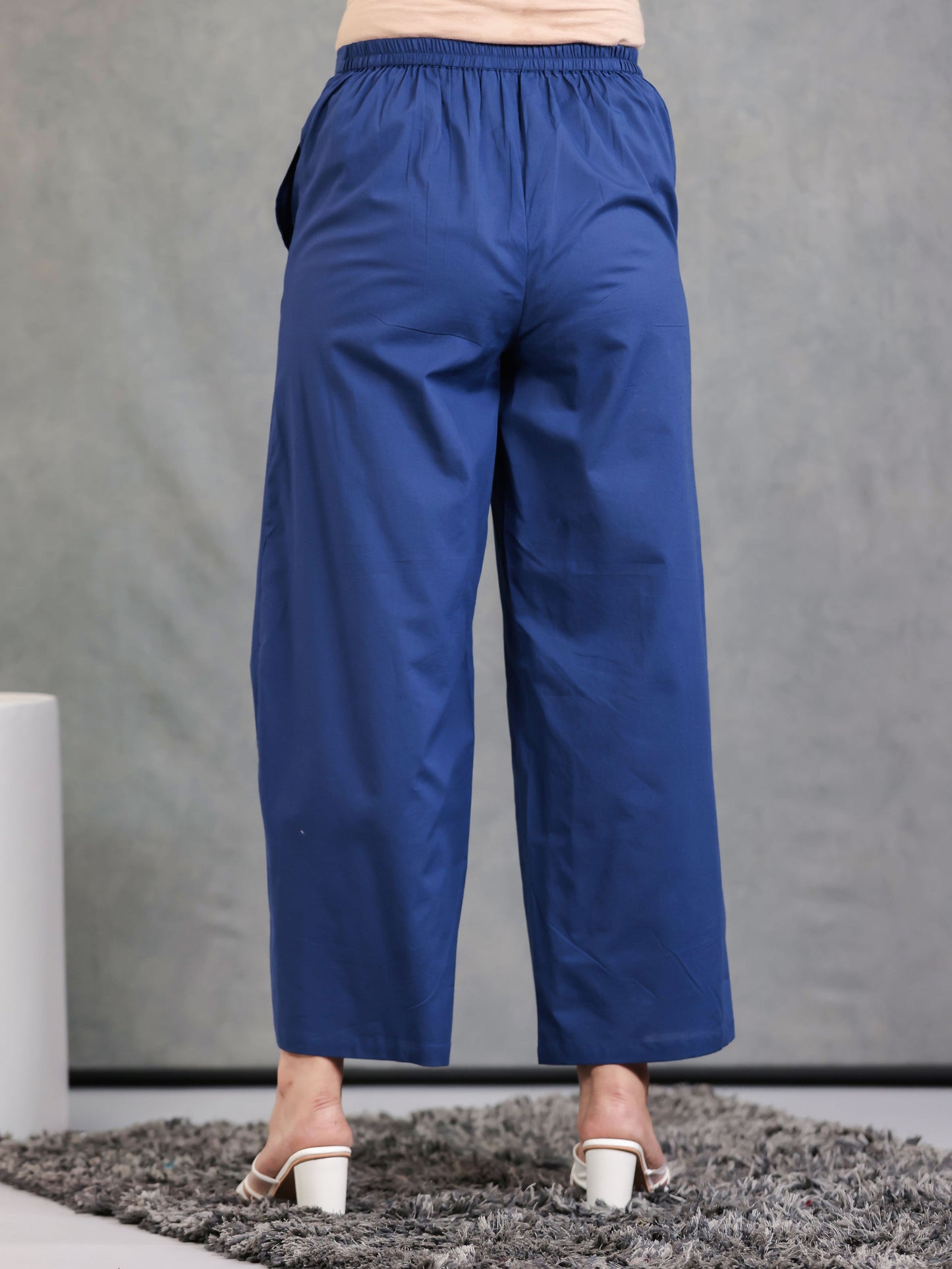 Soft Cotton Bandhani Kaftan Blue Kurta