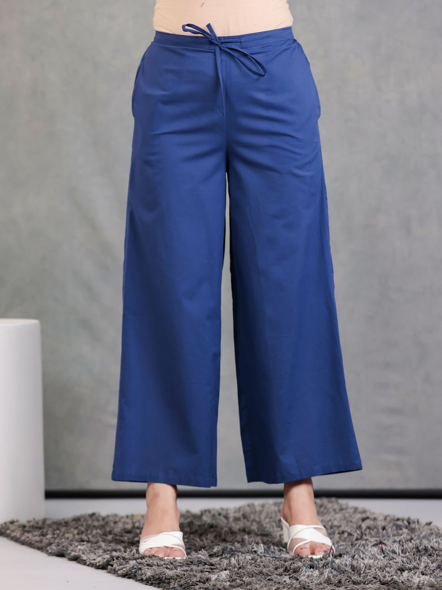 Soft Cotton Bandhani Kaftan Blue Kurta