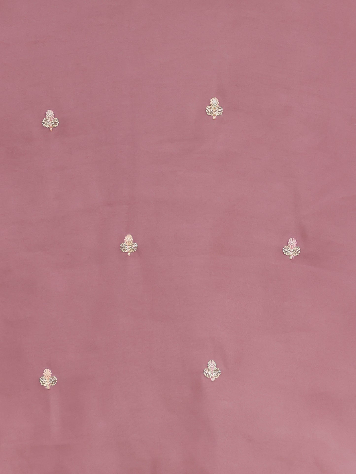 Embroidered Romen silk Solid Dusty Pink Kurta