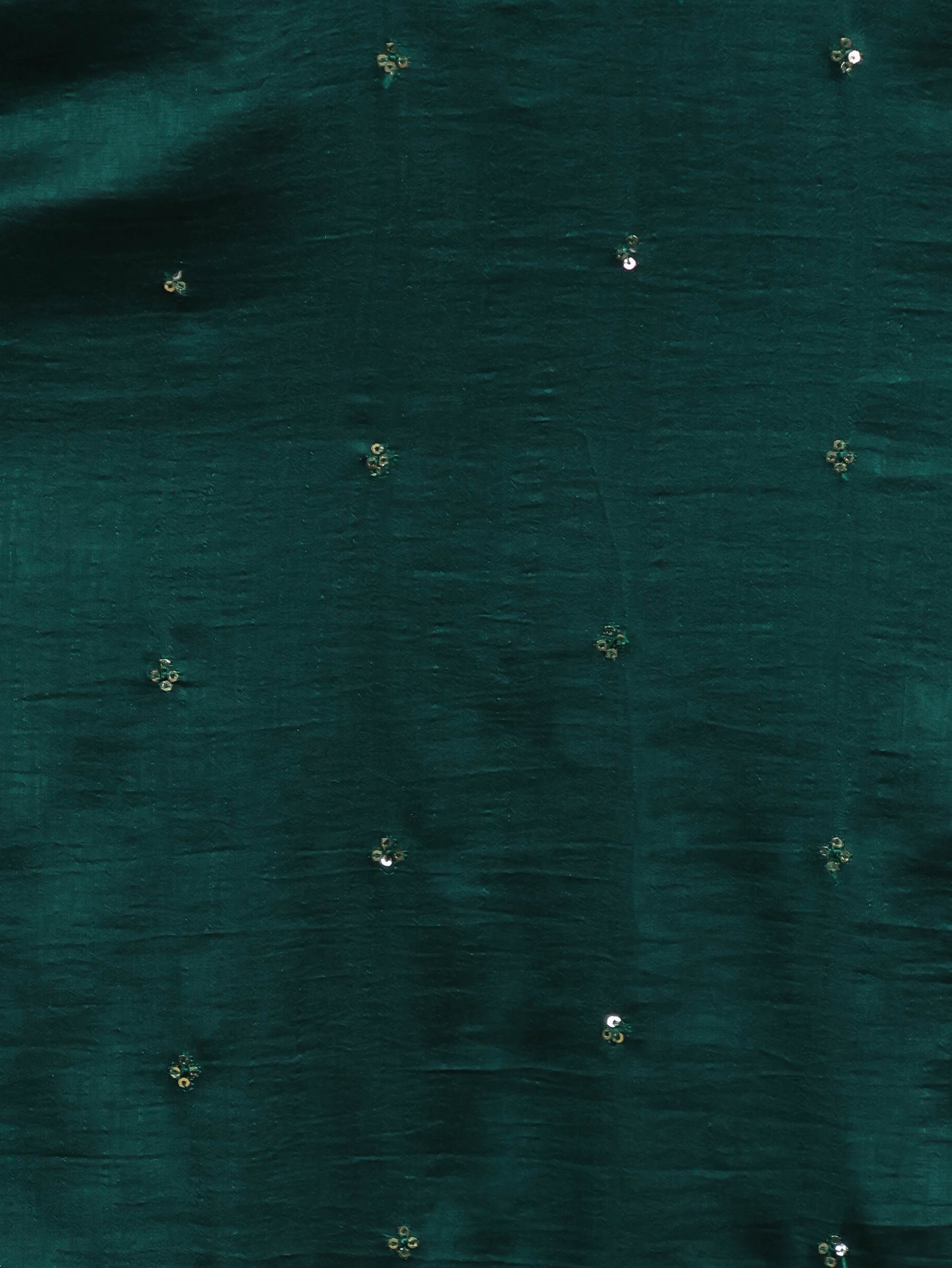 Embroidered Georgette Solid Green Kurta