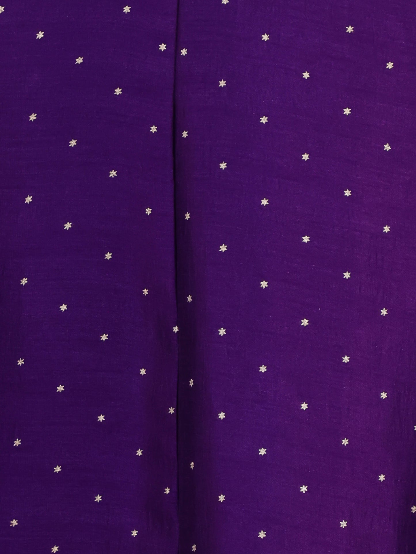 Embroidered Self Design Georgette Solid Purple Kurta