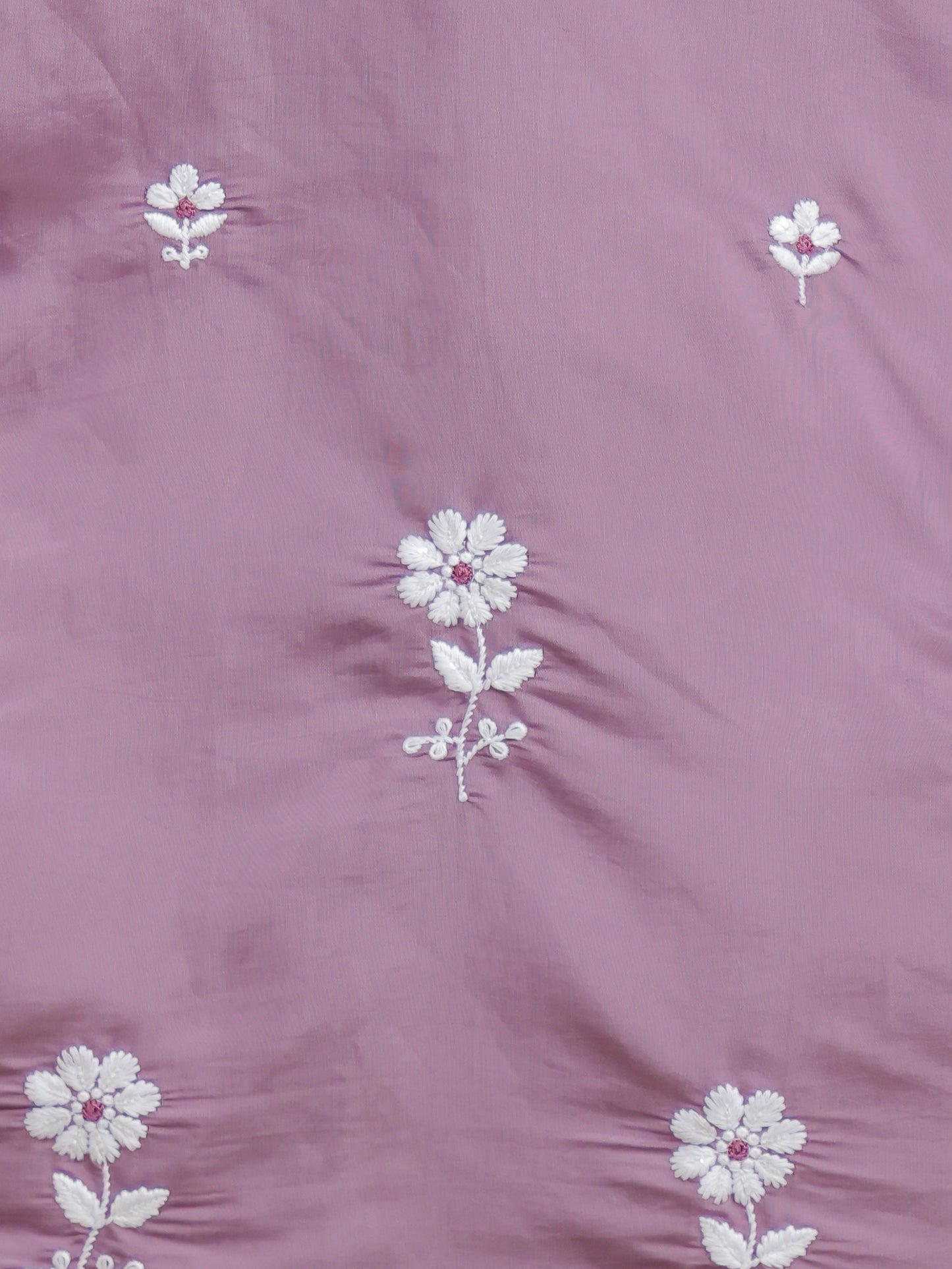 Embroidered Romen silk Solid Purple Kurta