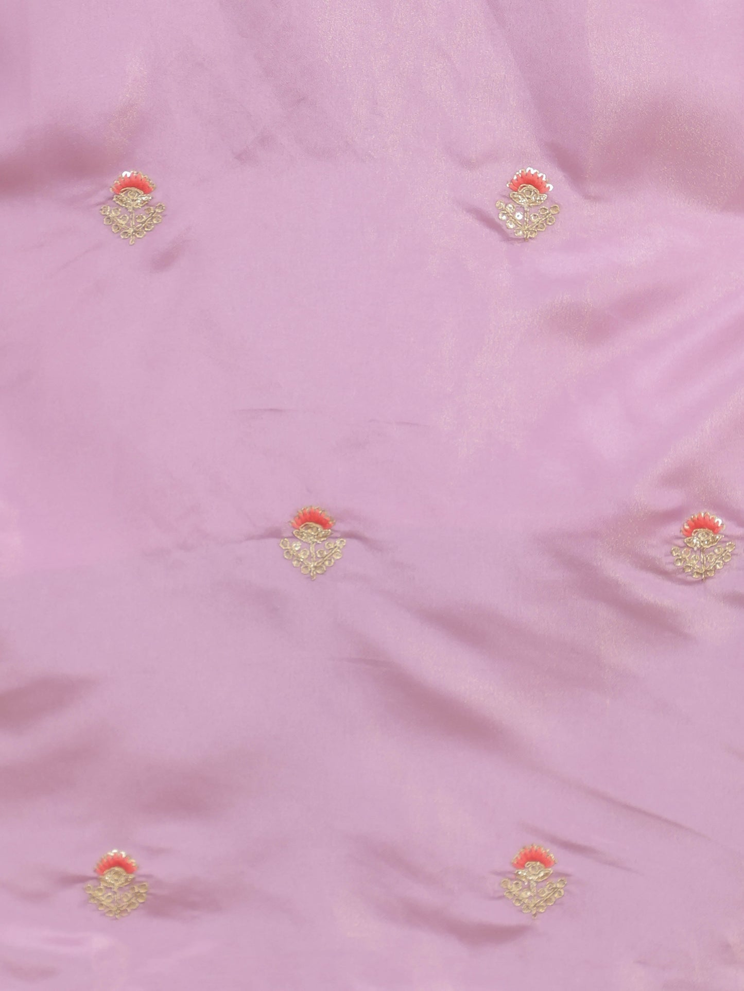 Embroidered Romen silk Solid Lavender Kurta