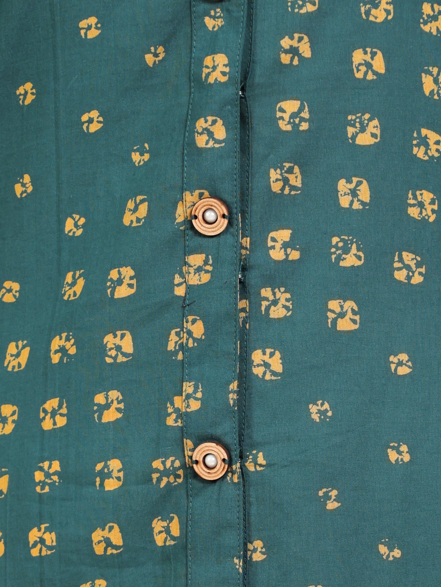 Soft Cotton Bandhani Straight Green Tunic