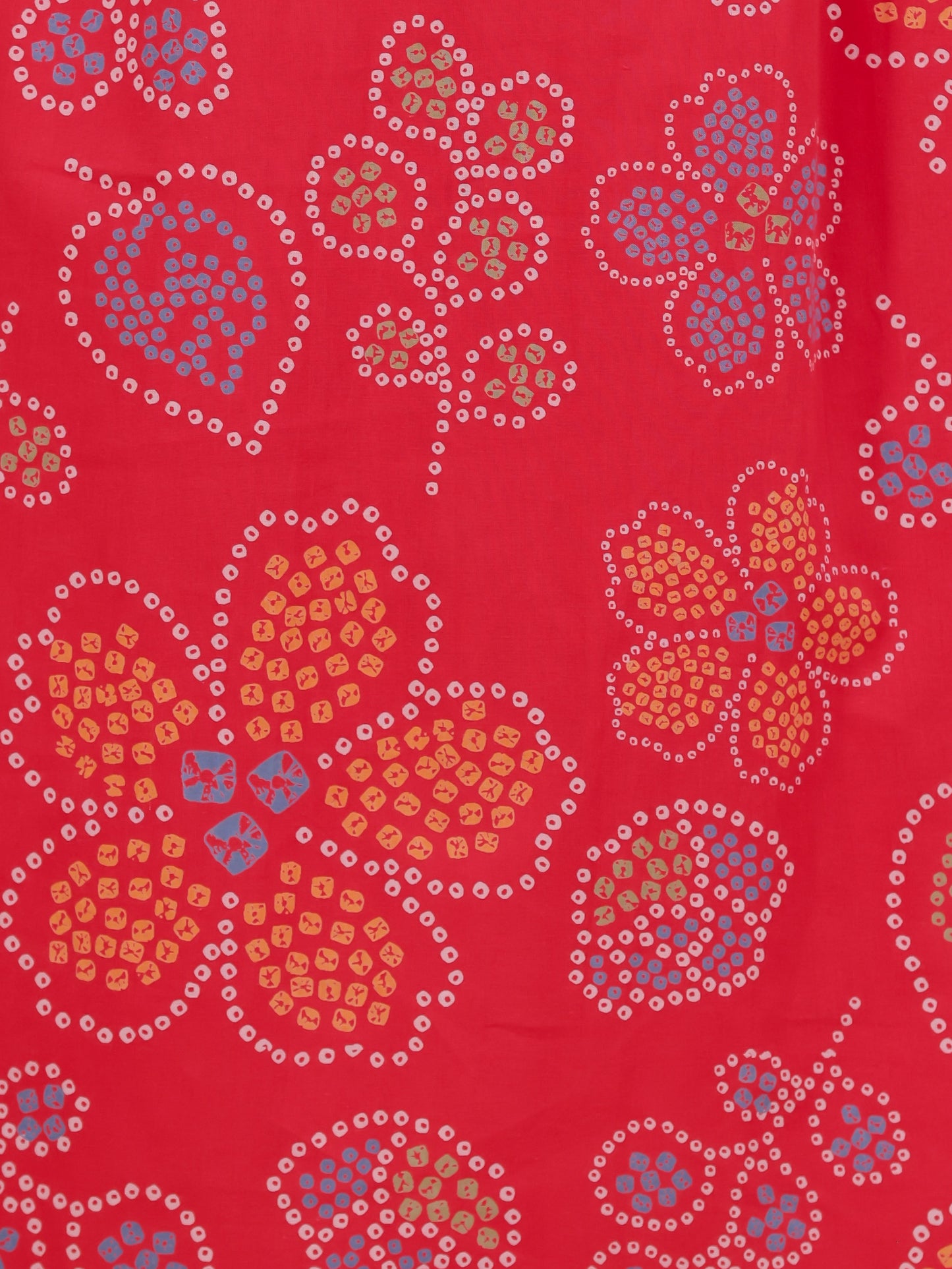 Soft Cotton Bandhani Anarkali Rust Dress