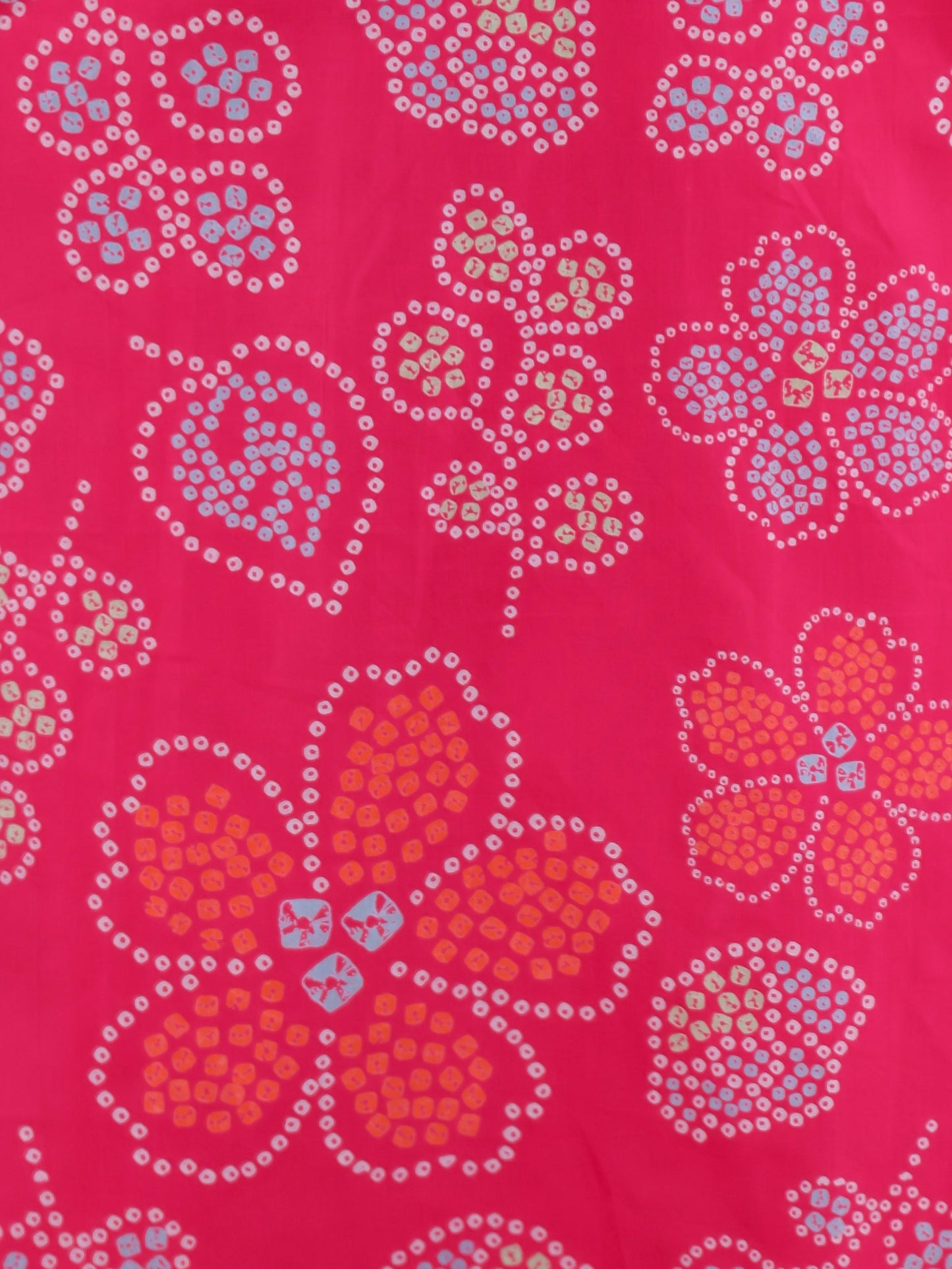 Soft Cotton Bandhani Straight Pink Kurta