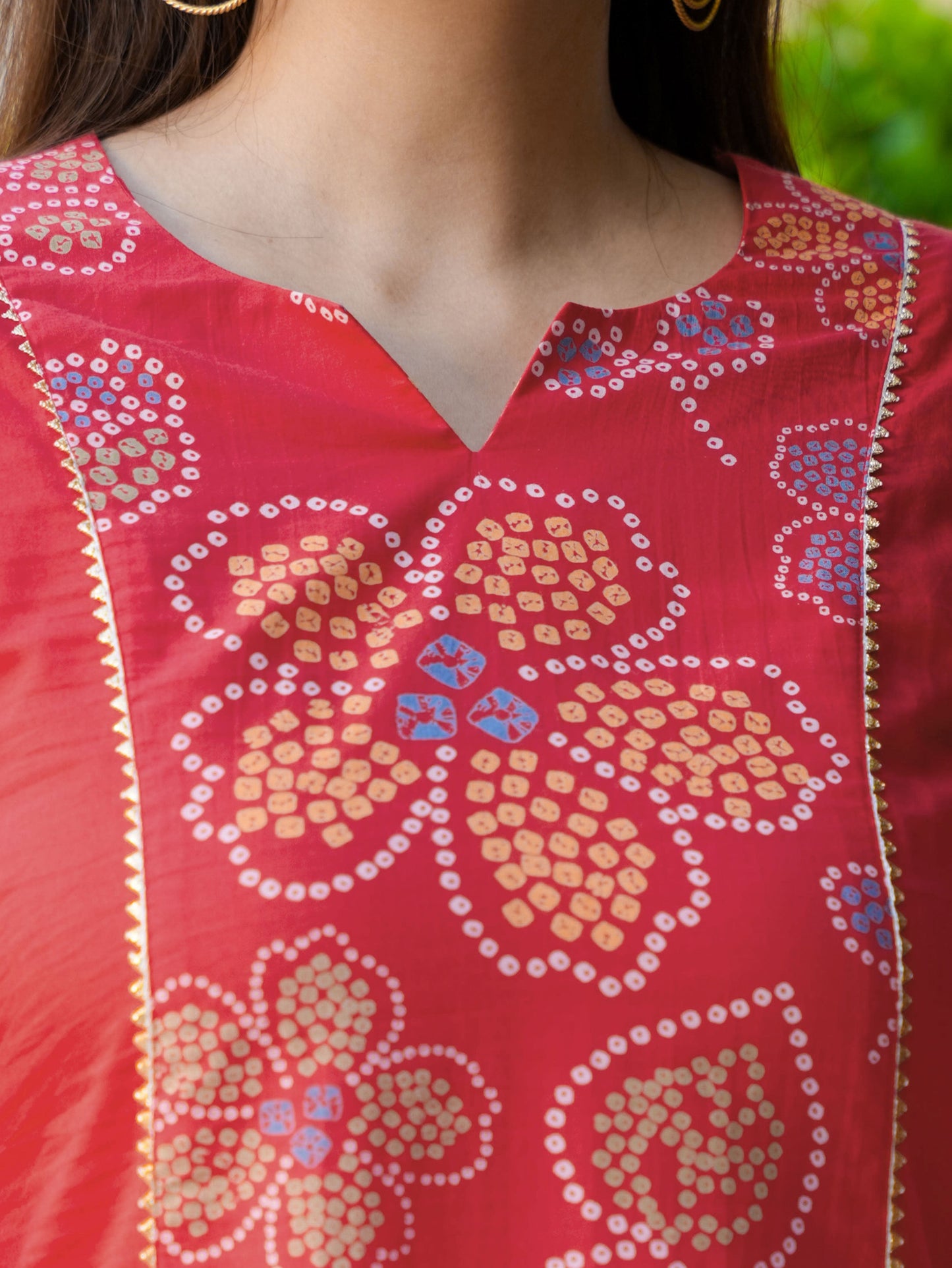 Soft Cotton Solid A-line Rust Kurta