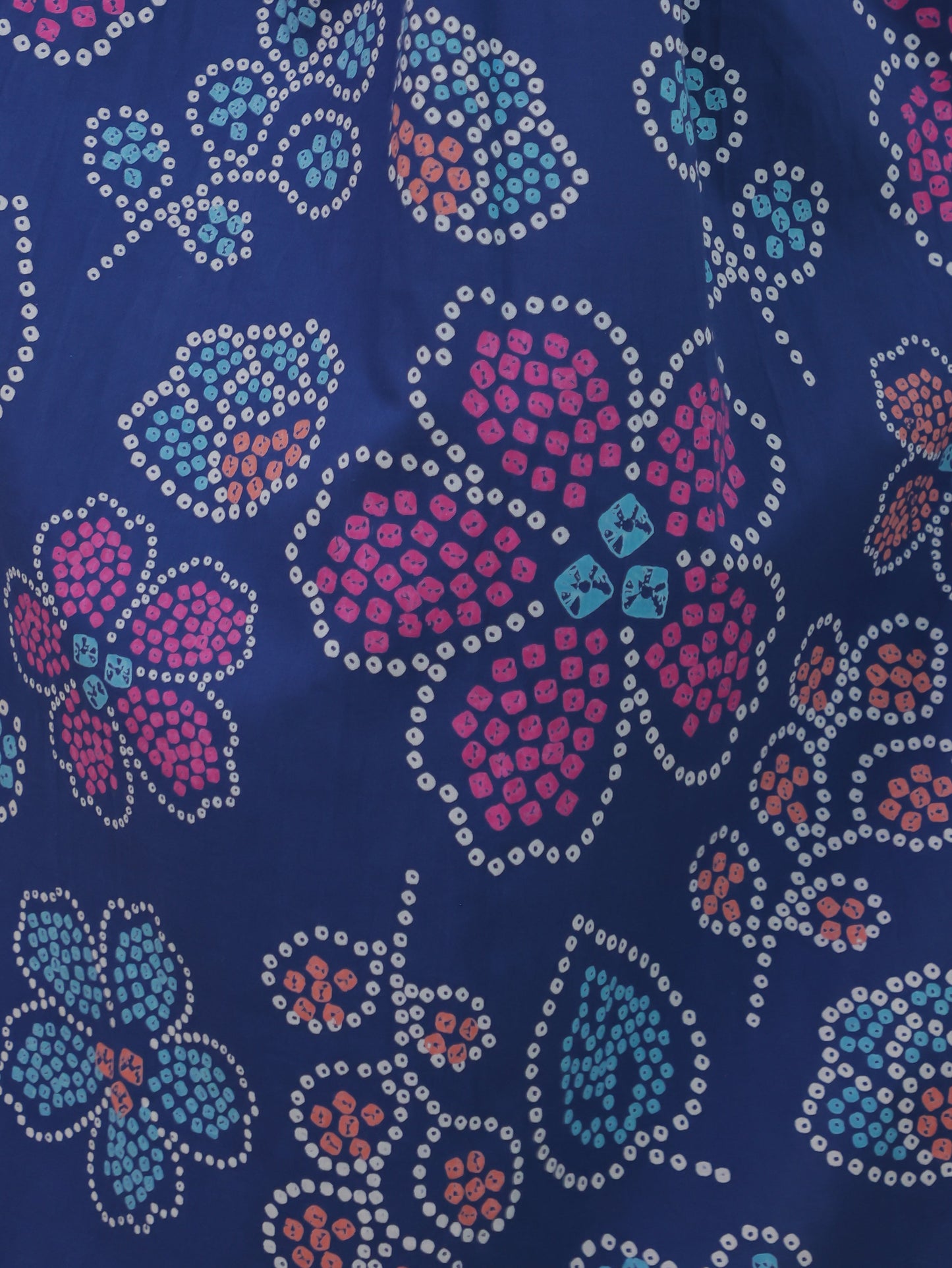 Soft Cotton Bandhani Flared Blue Kurta