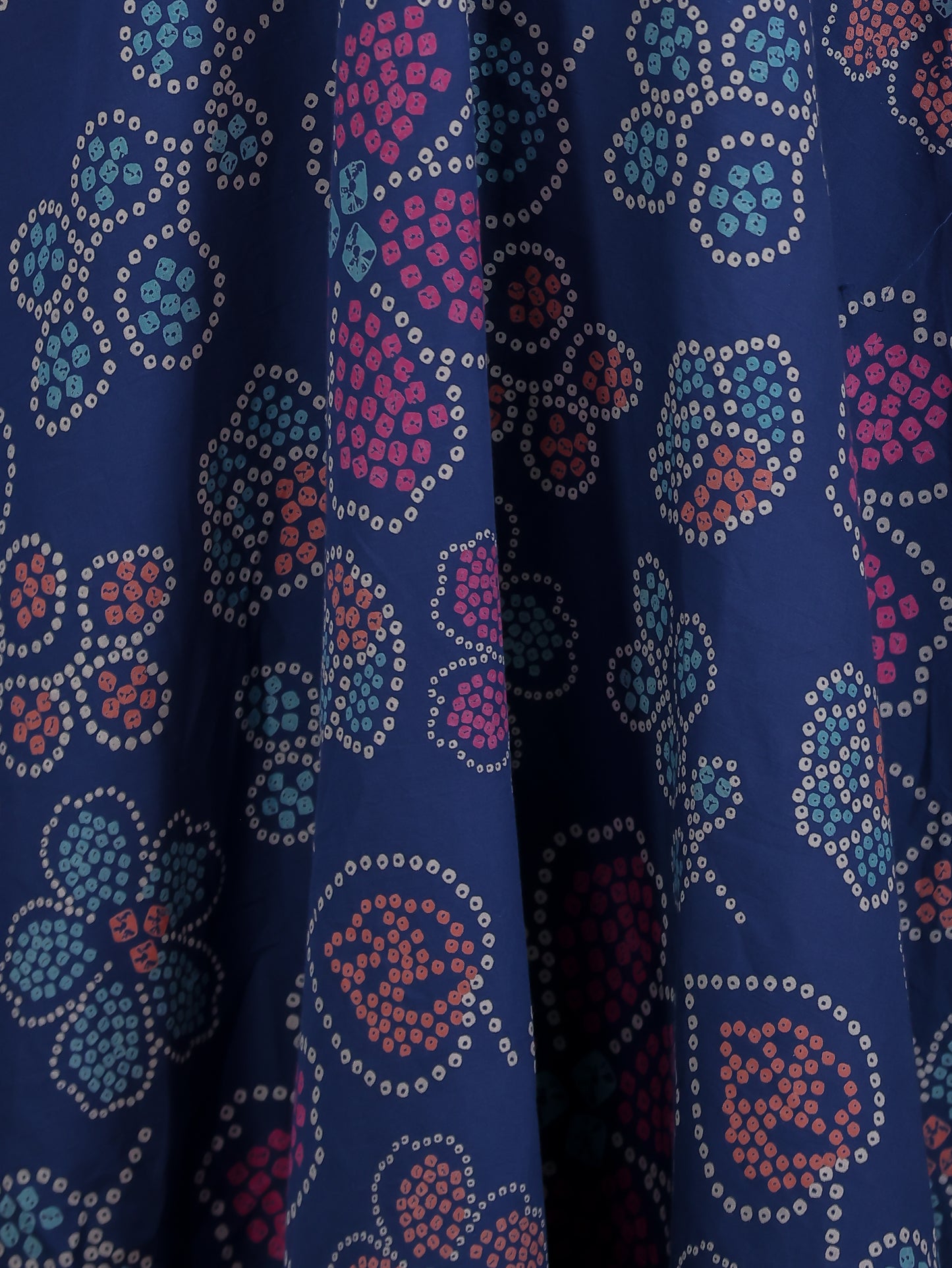 Embroidered Soft Cotton Floral Anarkali Blue Kurta