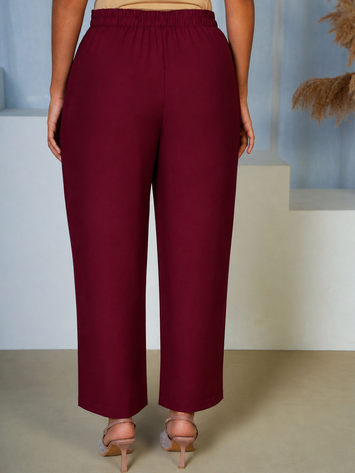 Embroidered Blended Silk Solid Straight Purple Kurta