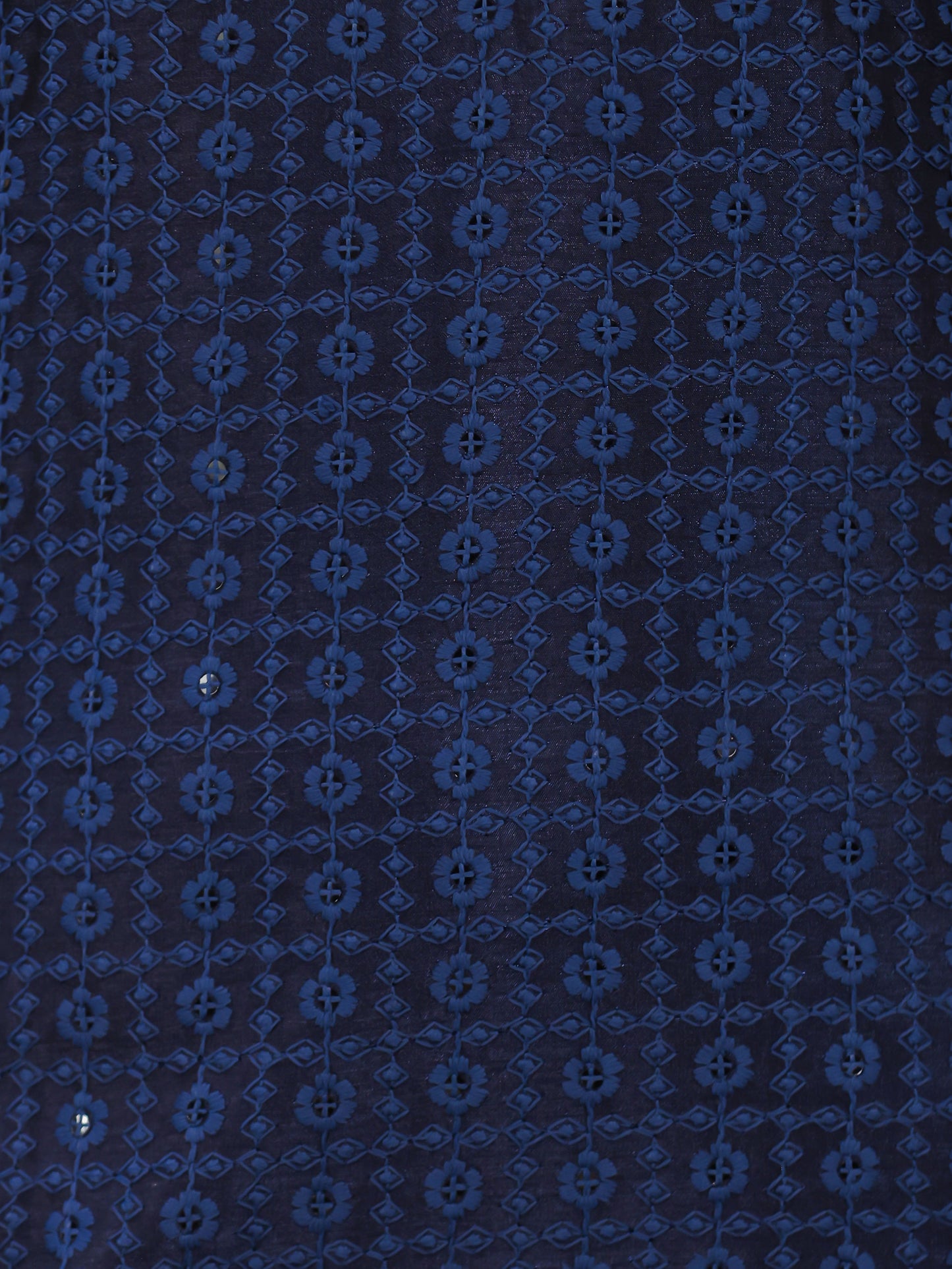 Chanderi Solid Straight Blue Kurta