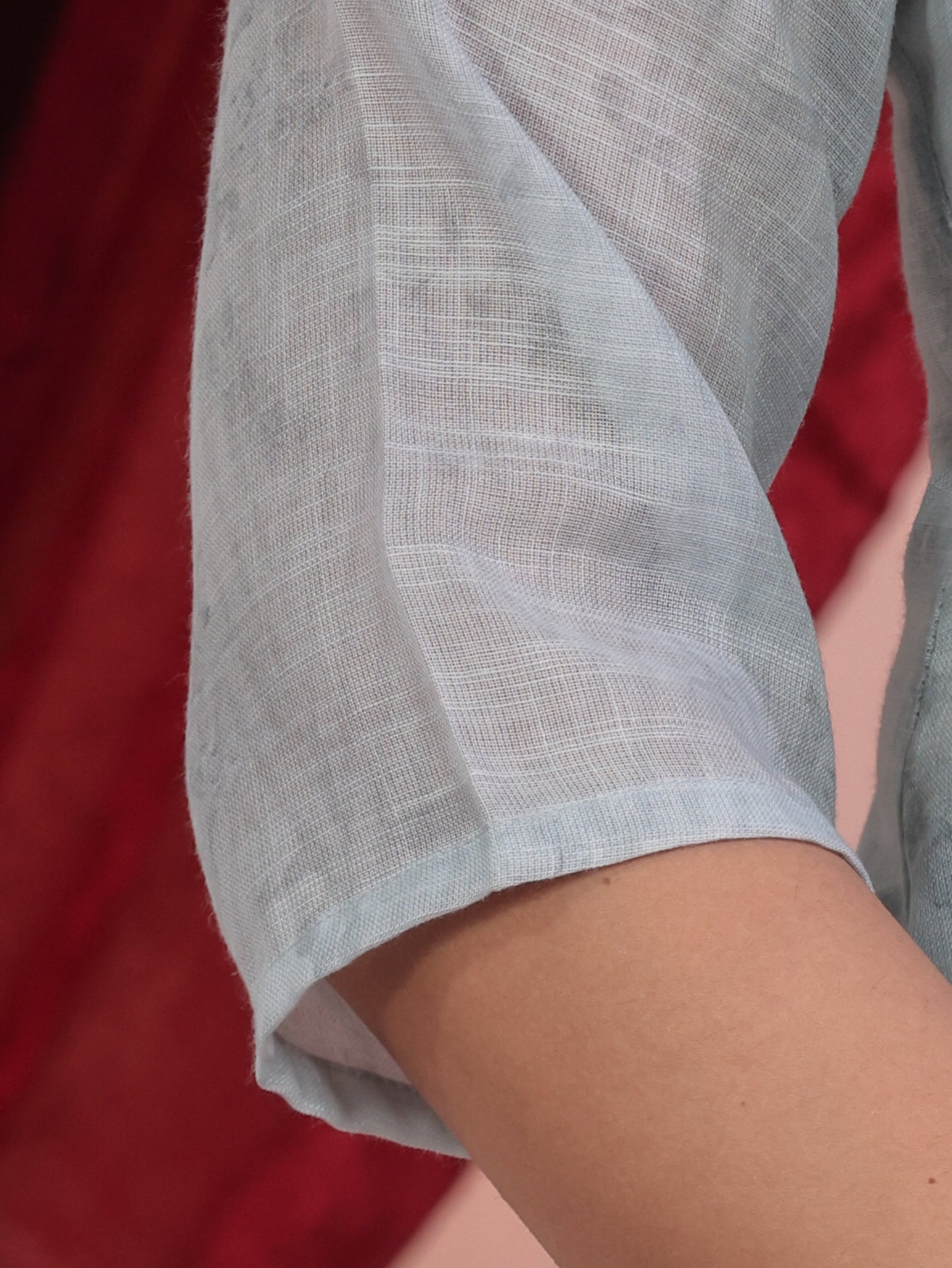 Chanderi Solid Straight Blue Kurta