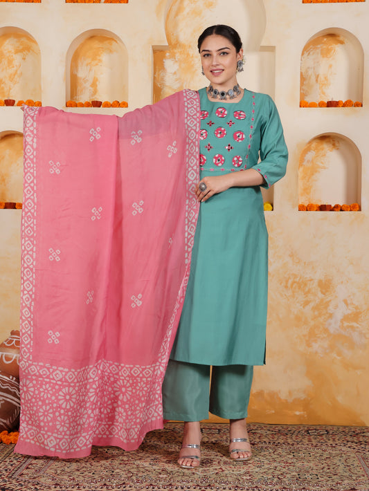 Blended Silk Bandhani Pink Dupatta
