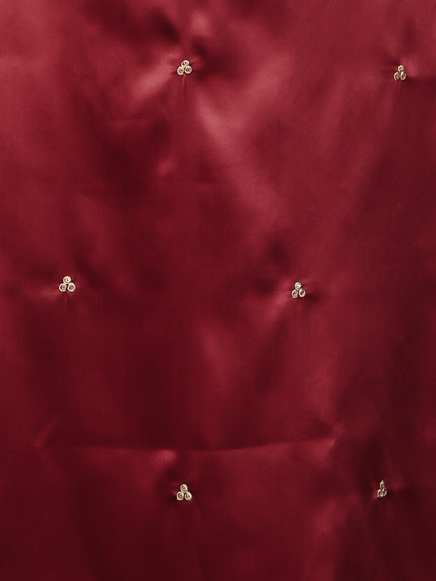 Embroidered Satin Solid Straight Maroon Kurta
