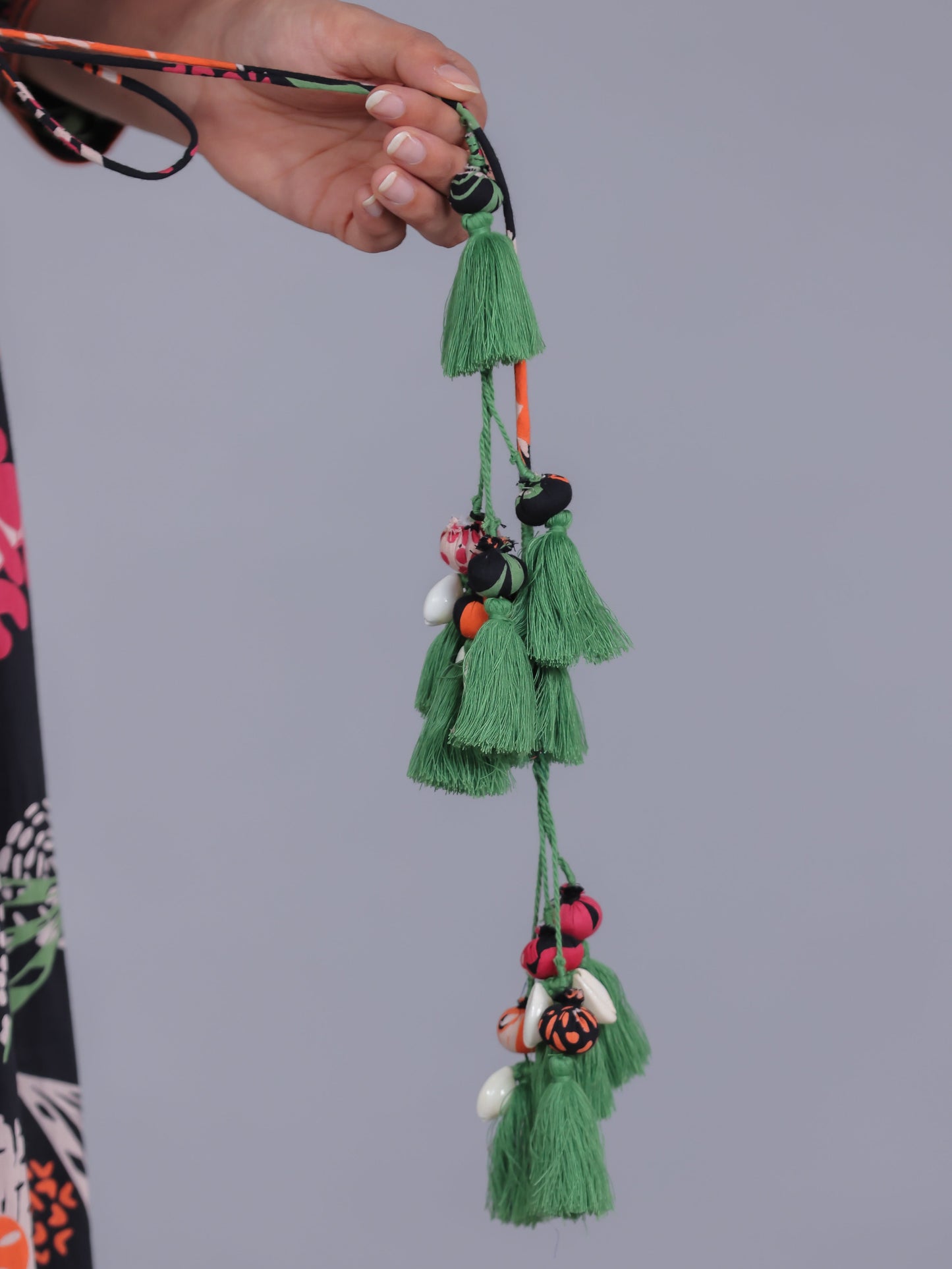Soft Cotton Floral Anarkali Black Dress