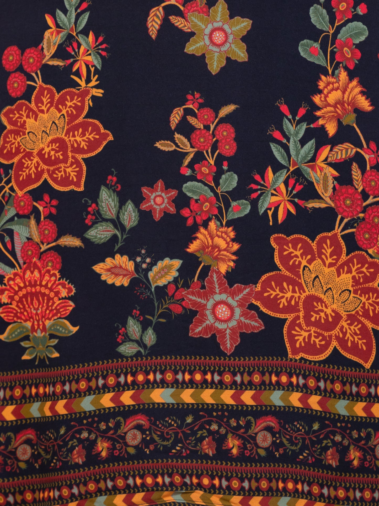 Embroidered Viscose Floral Straight Black Kurta