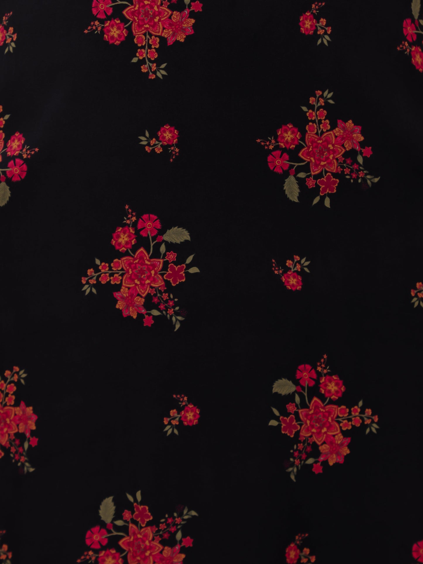 Embroidered Viscose Floral Straight Black Kurta