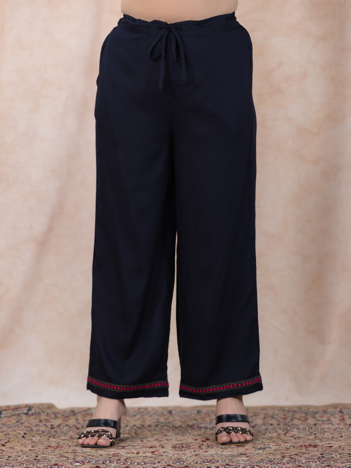 Viscose Solid Anarkali Black Kurta