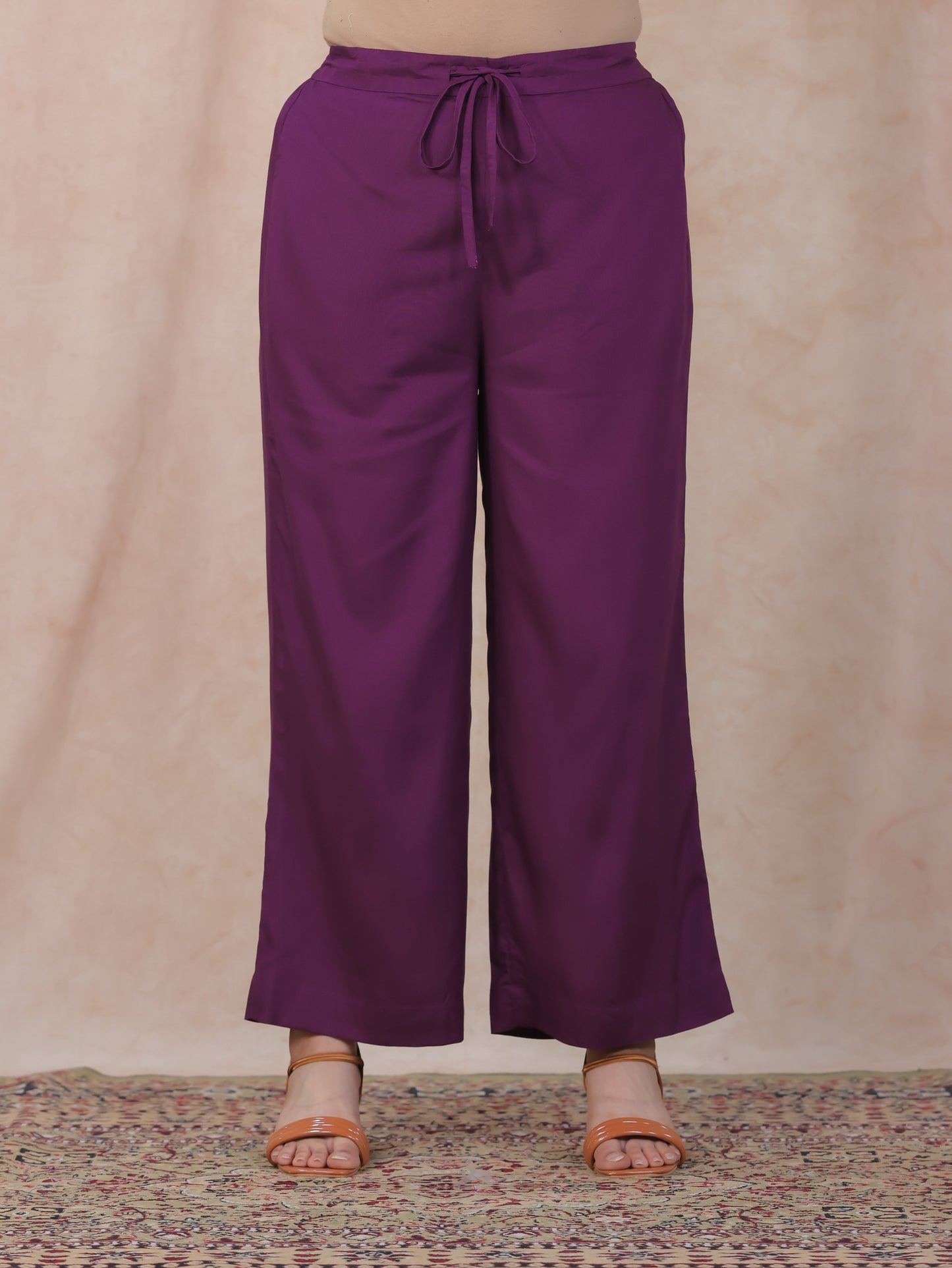 Viscose Solid Mauve Palazzo
