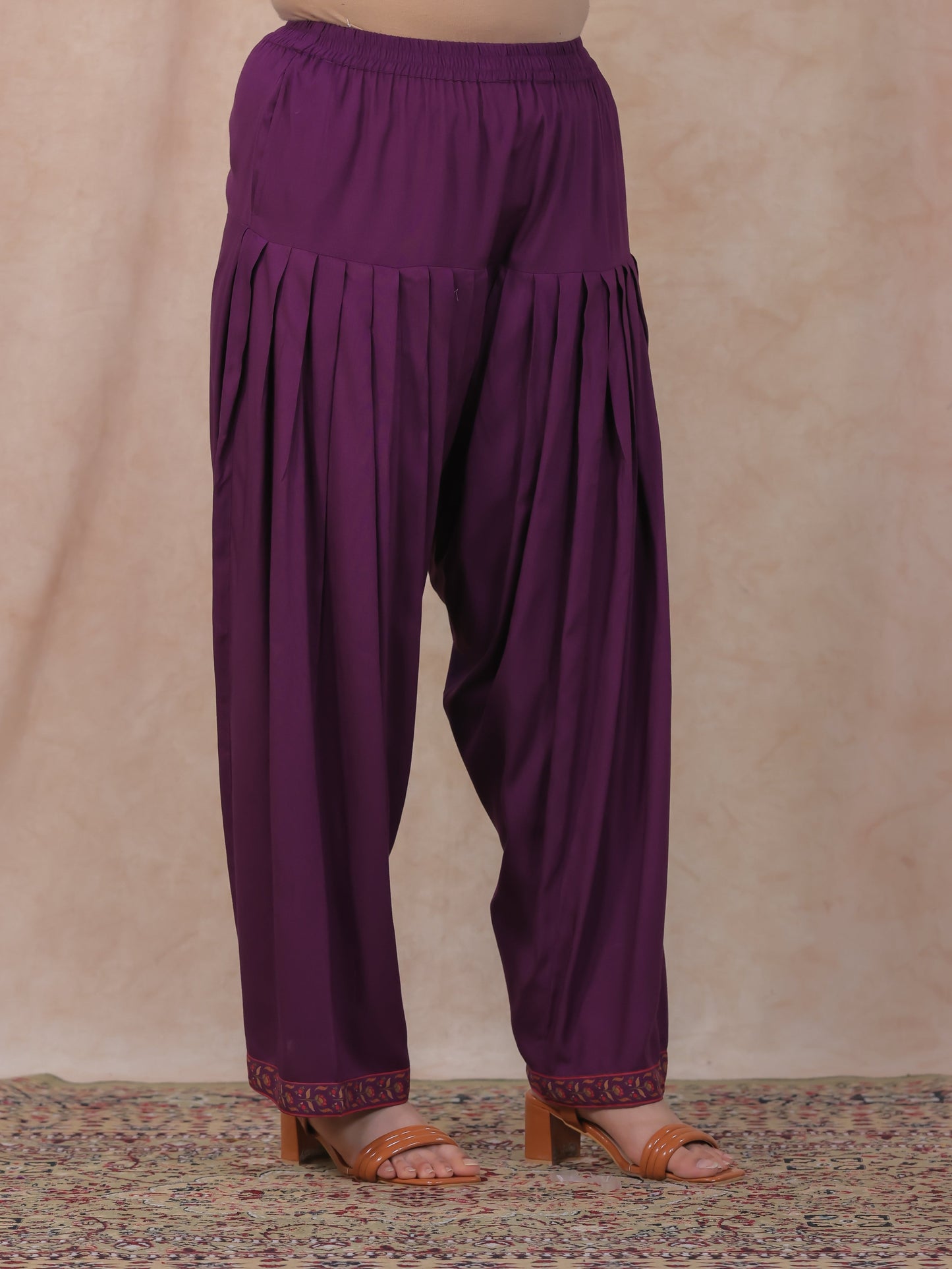 Viscose Solid Purple Salwar
