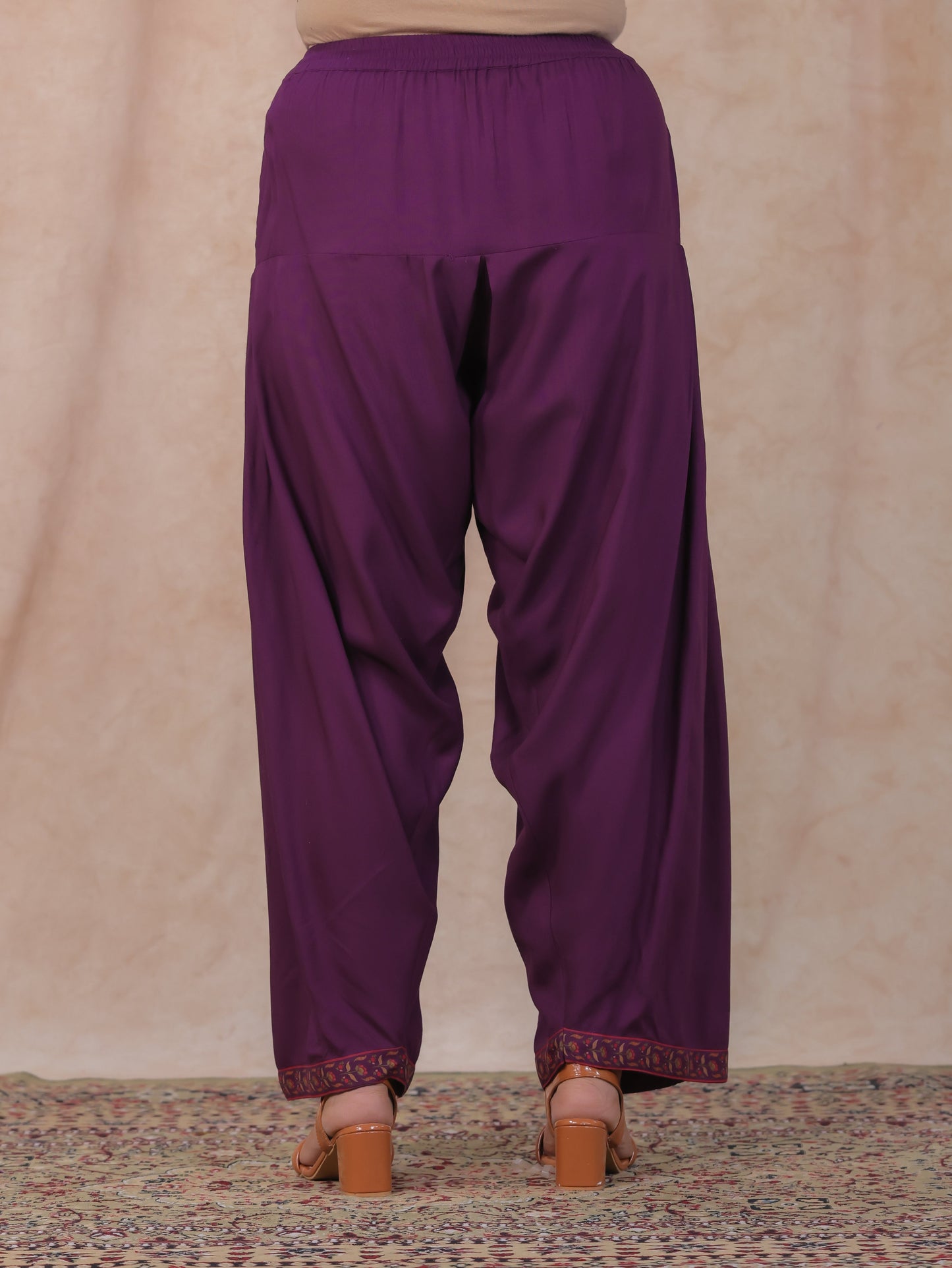 Viscose Solid Purple Salwar