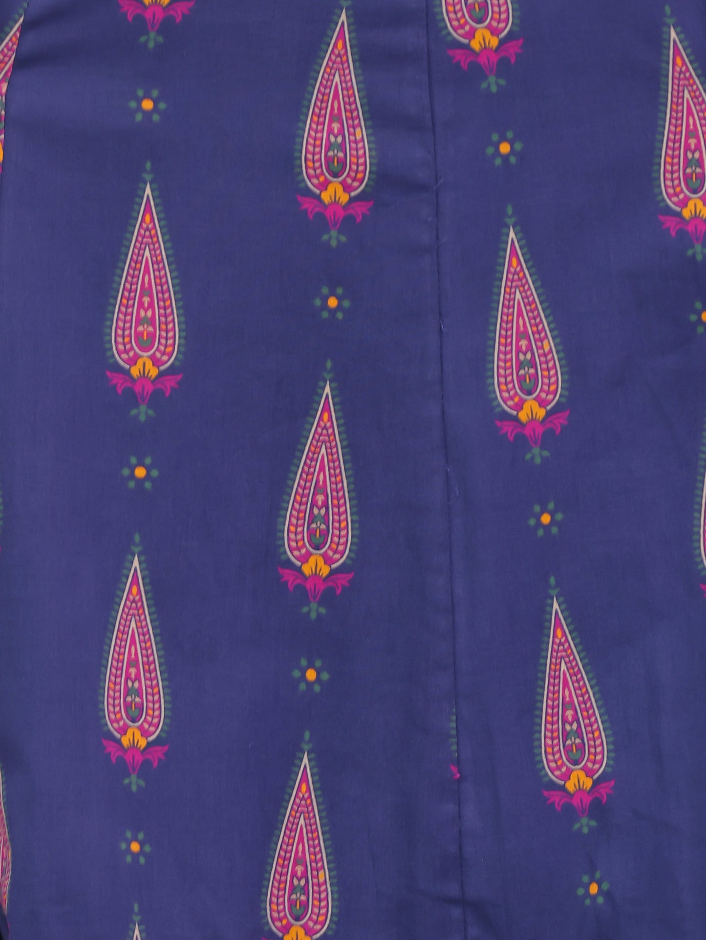 Soft Cotton Mughal Print Anarkali Purple Kurta