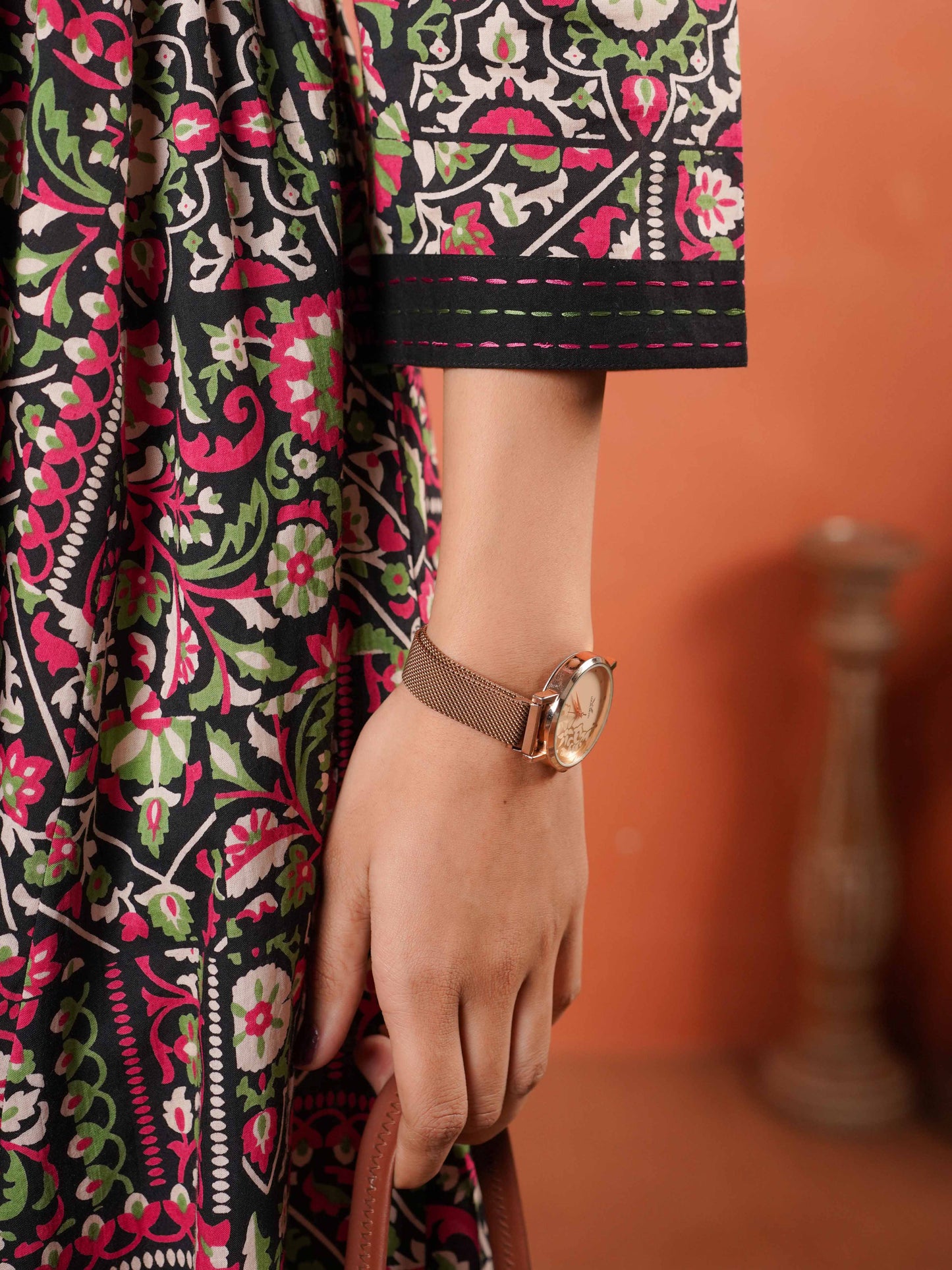 Soft Cotton Floral Anarkali Multicolor Dress