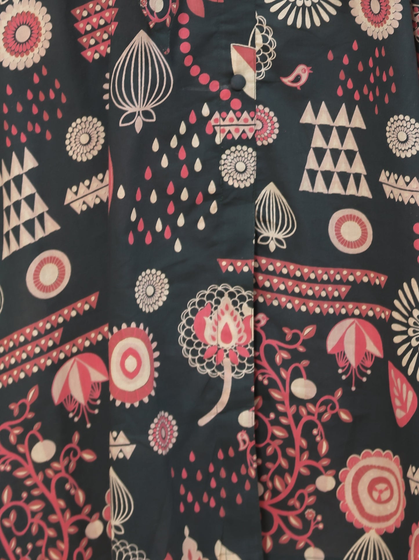 Soft Cotton Floral Flared Multicolor Dress