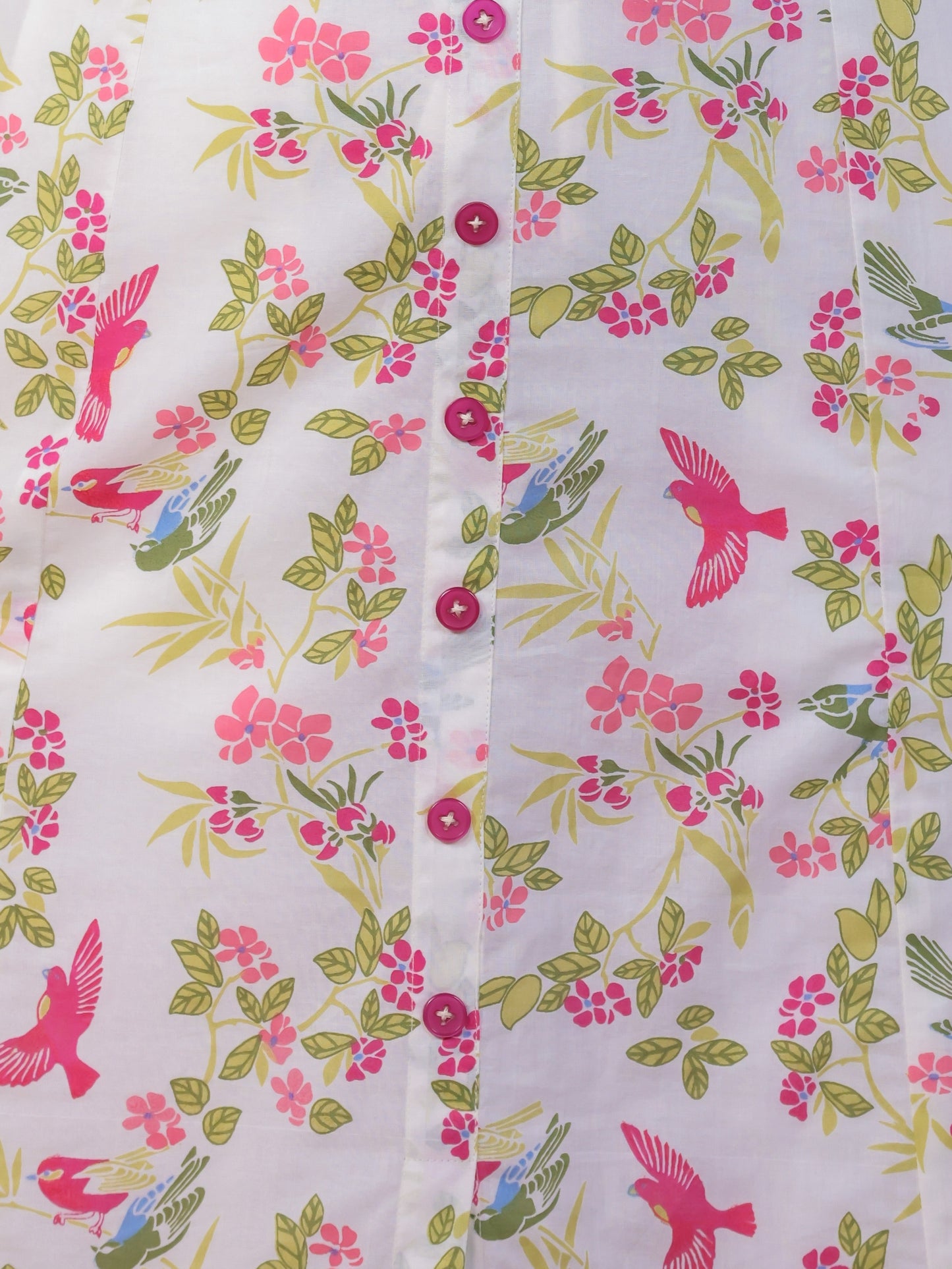 Soft Cotton Floral Flared Off White Kurta