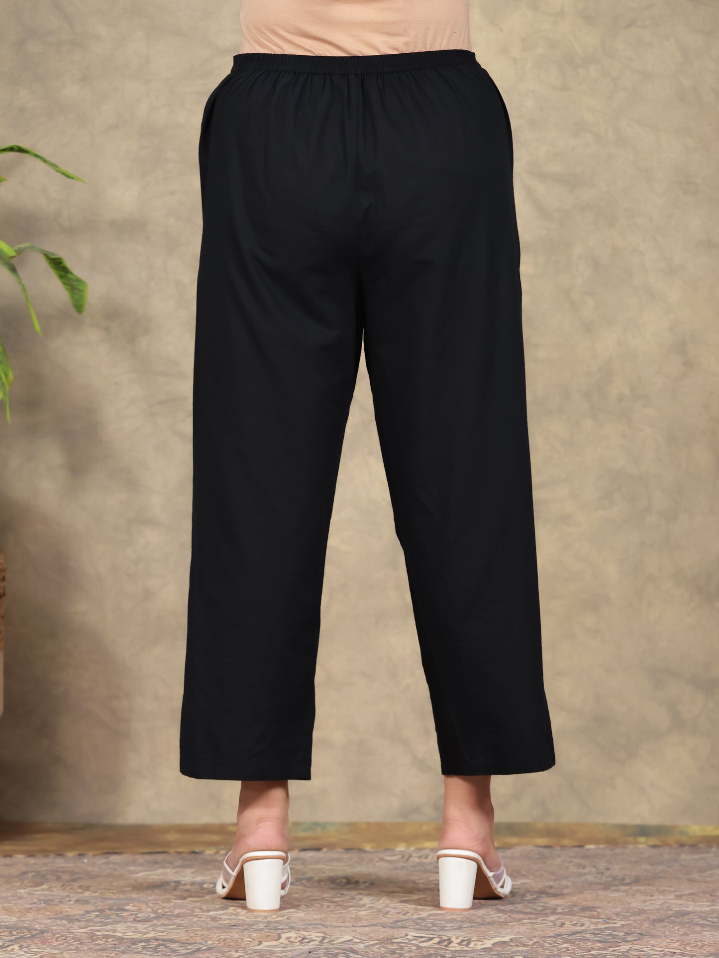 Soft Cotton Patchwork Angrakha Black Kurta