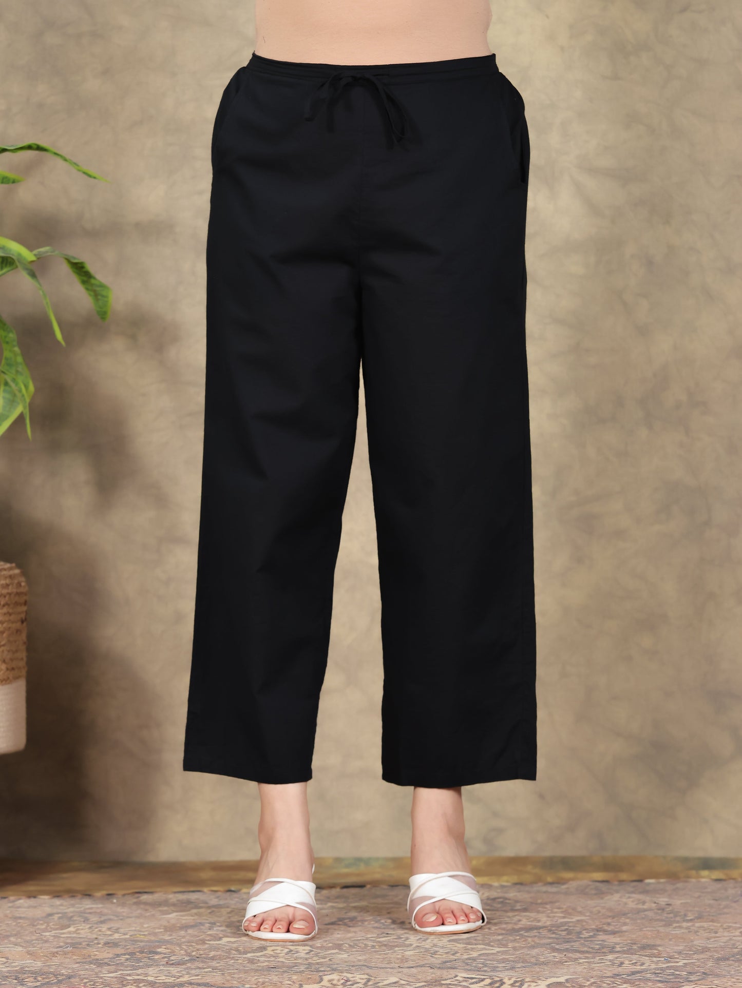 Soft Cotton Patchwork Angrakha Black Kurta