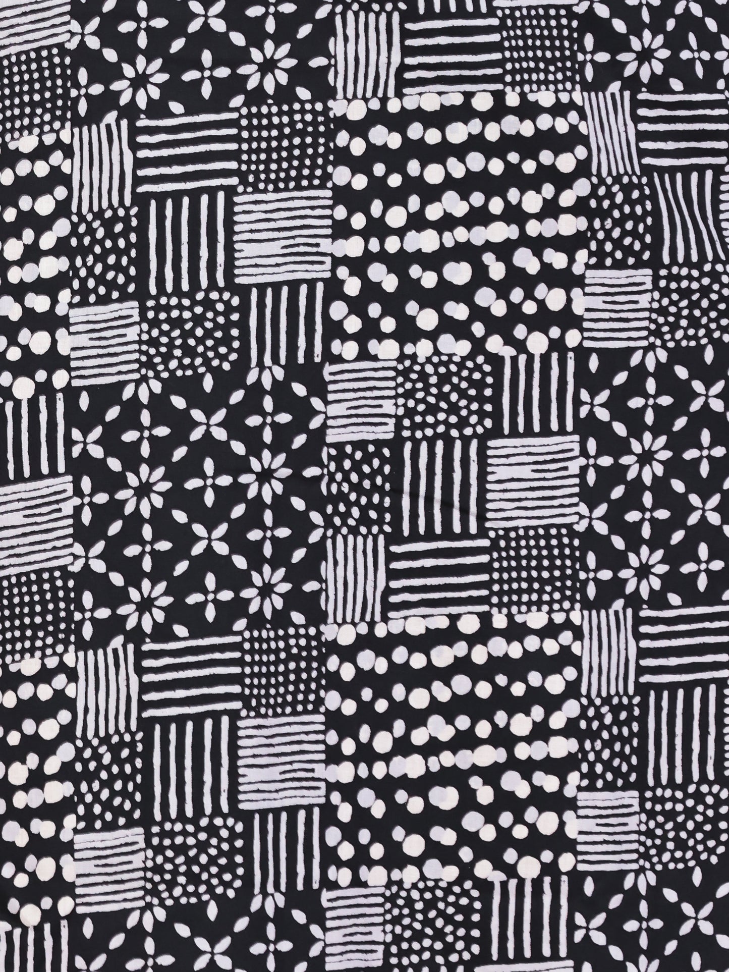 Soft Cotton Patchwork Angrakha Black Kurta