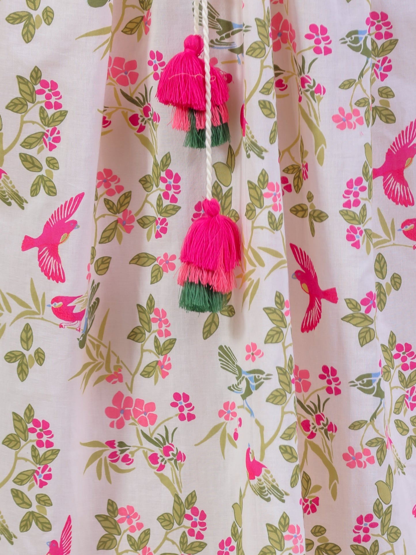 Embroidered Soft Cotton Floral Flared Multicolor Dress
