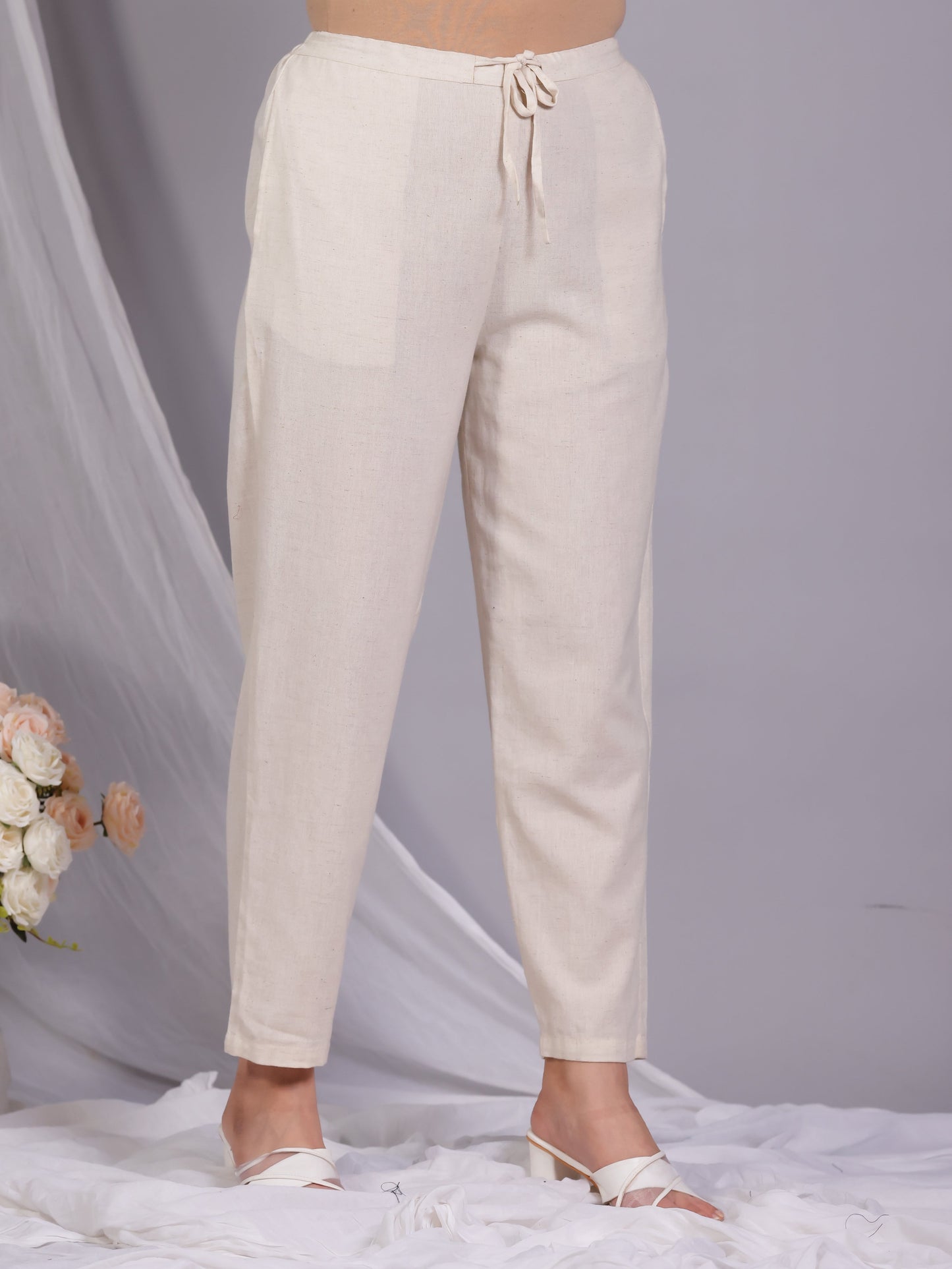 Soft Cotton Floral Flared Green Kurta