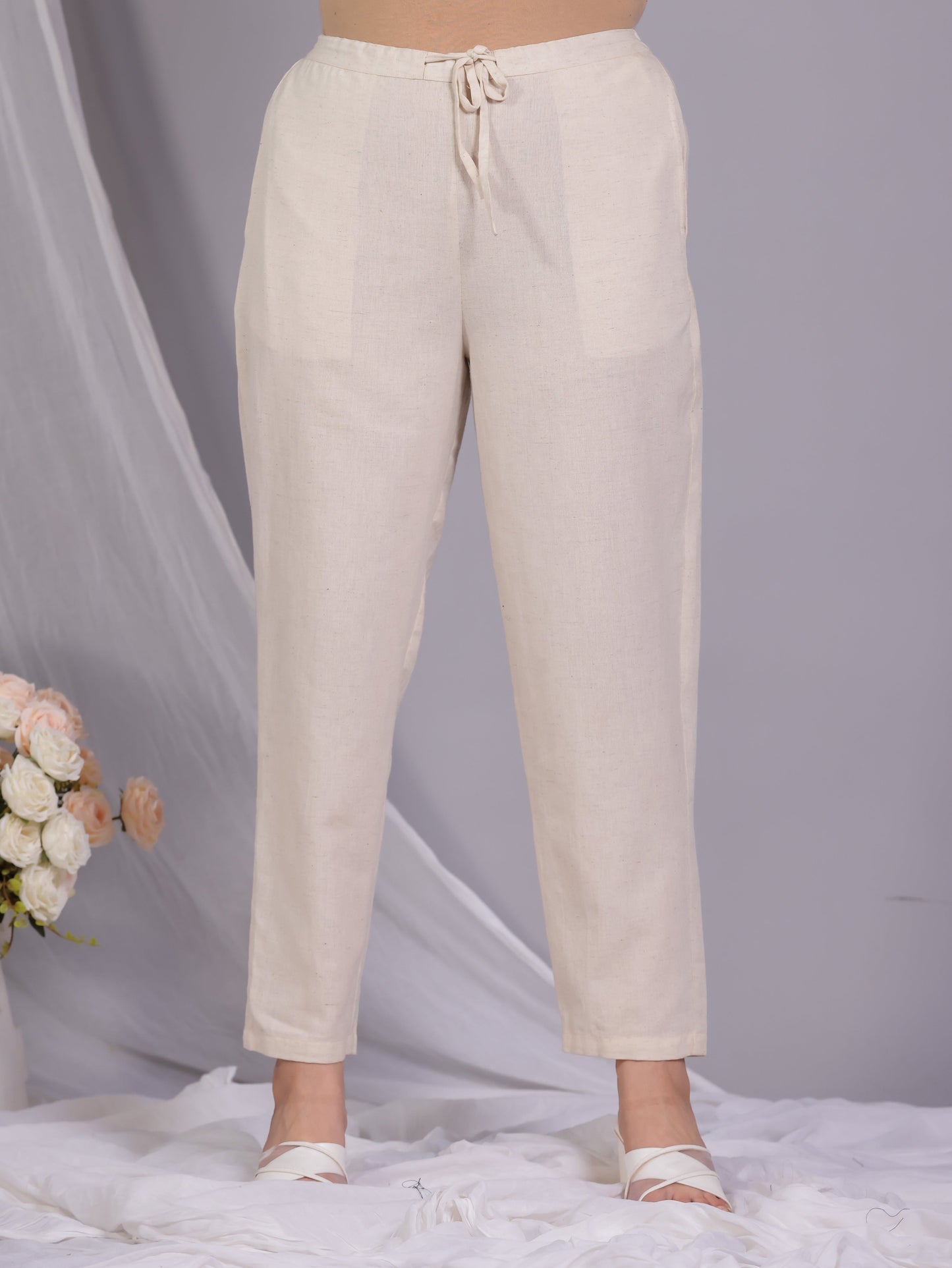 Soft Cotton Floral Flared Green Kurta