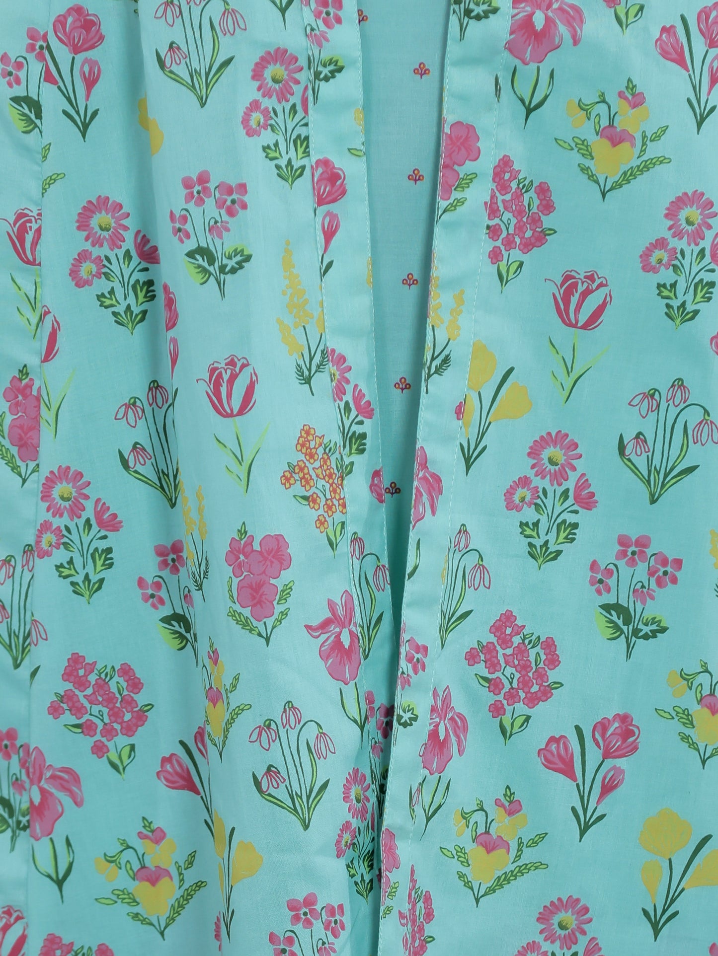 Soft Cotton Floral Straight Mint Green Kurta