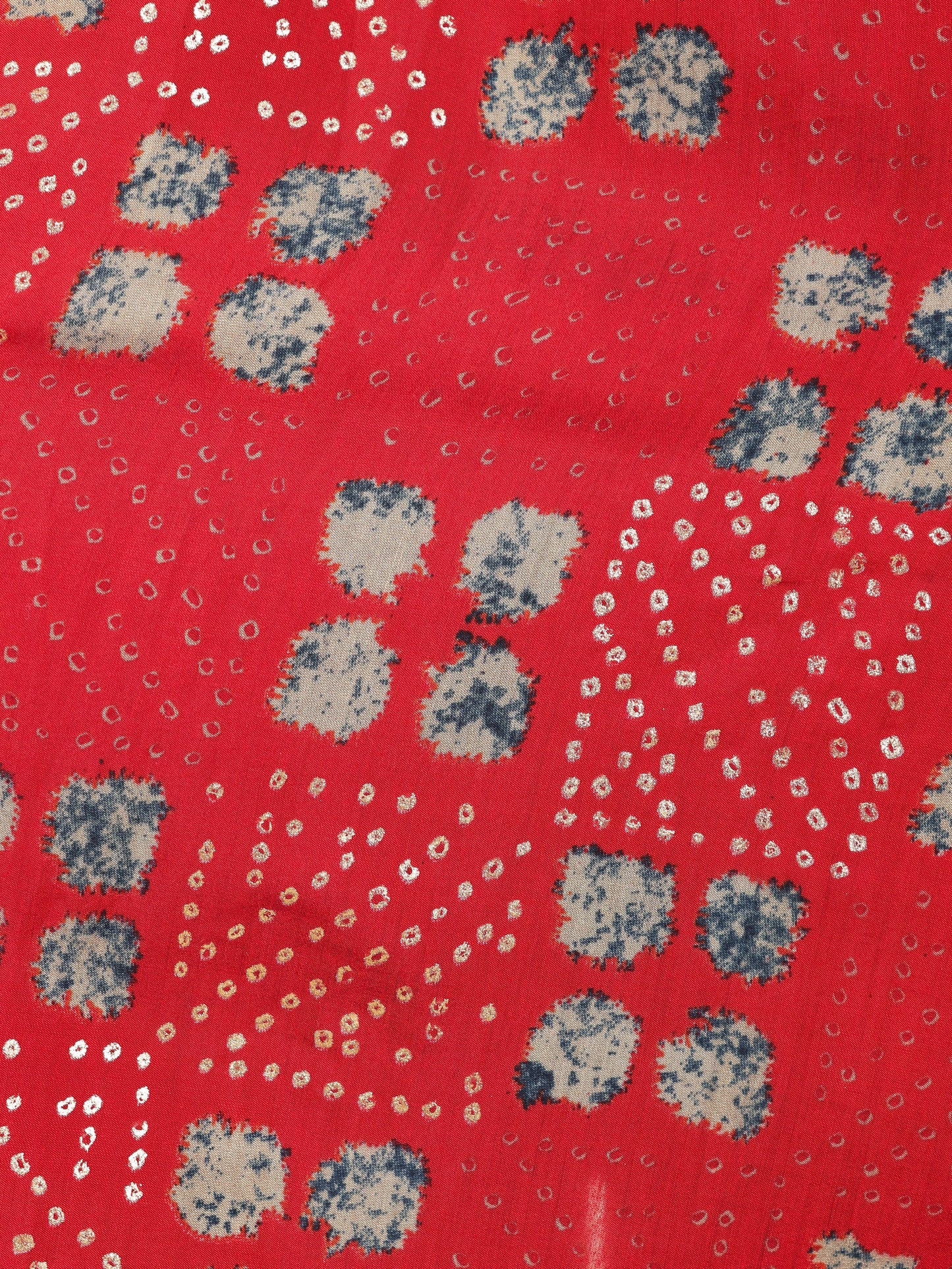 Muslin Bandhani Angrakha Red Kurta