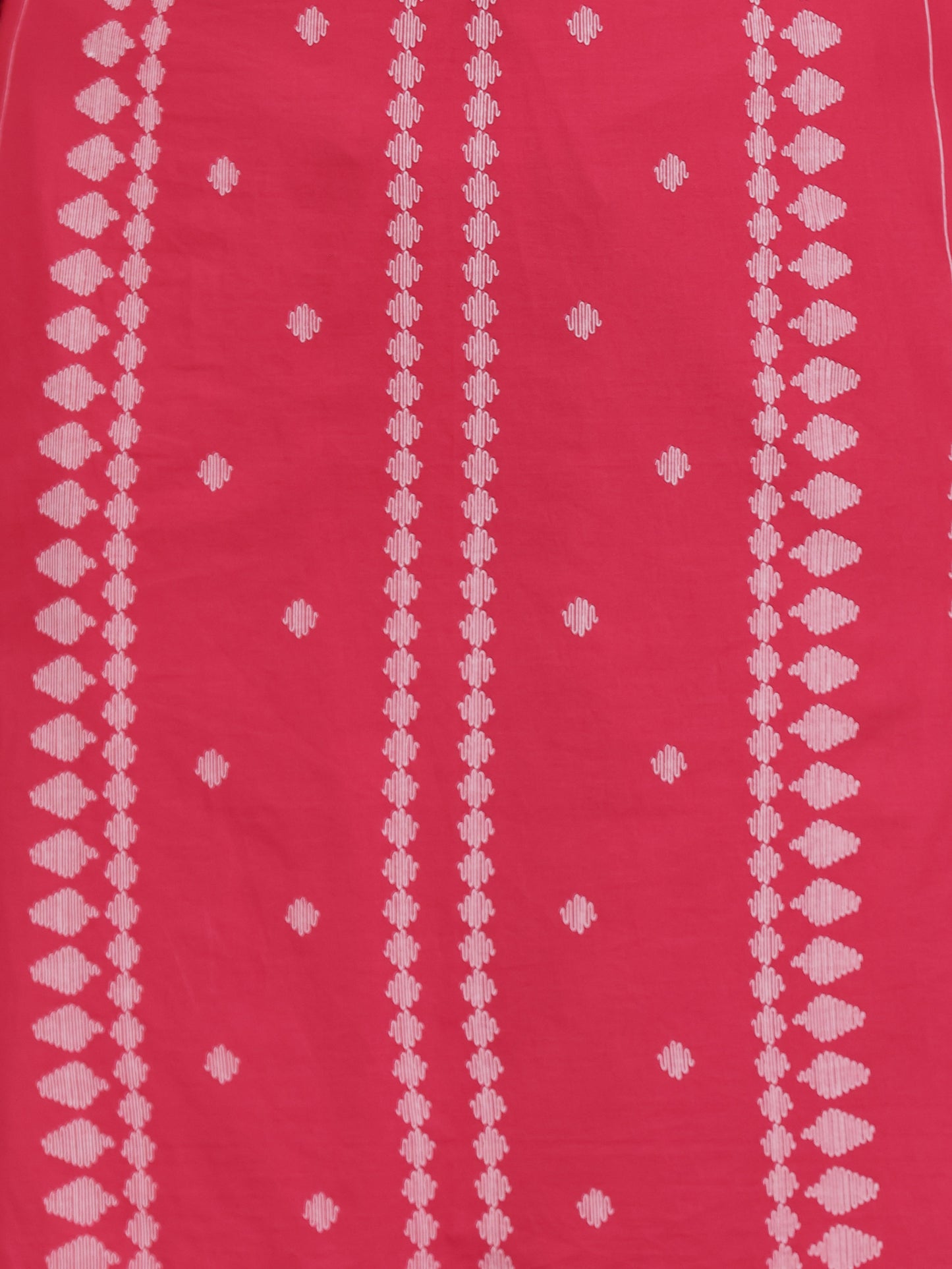 Embroidered Soft Cotton Geometric Straight Red Kurta