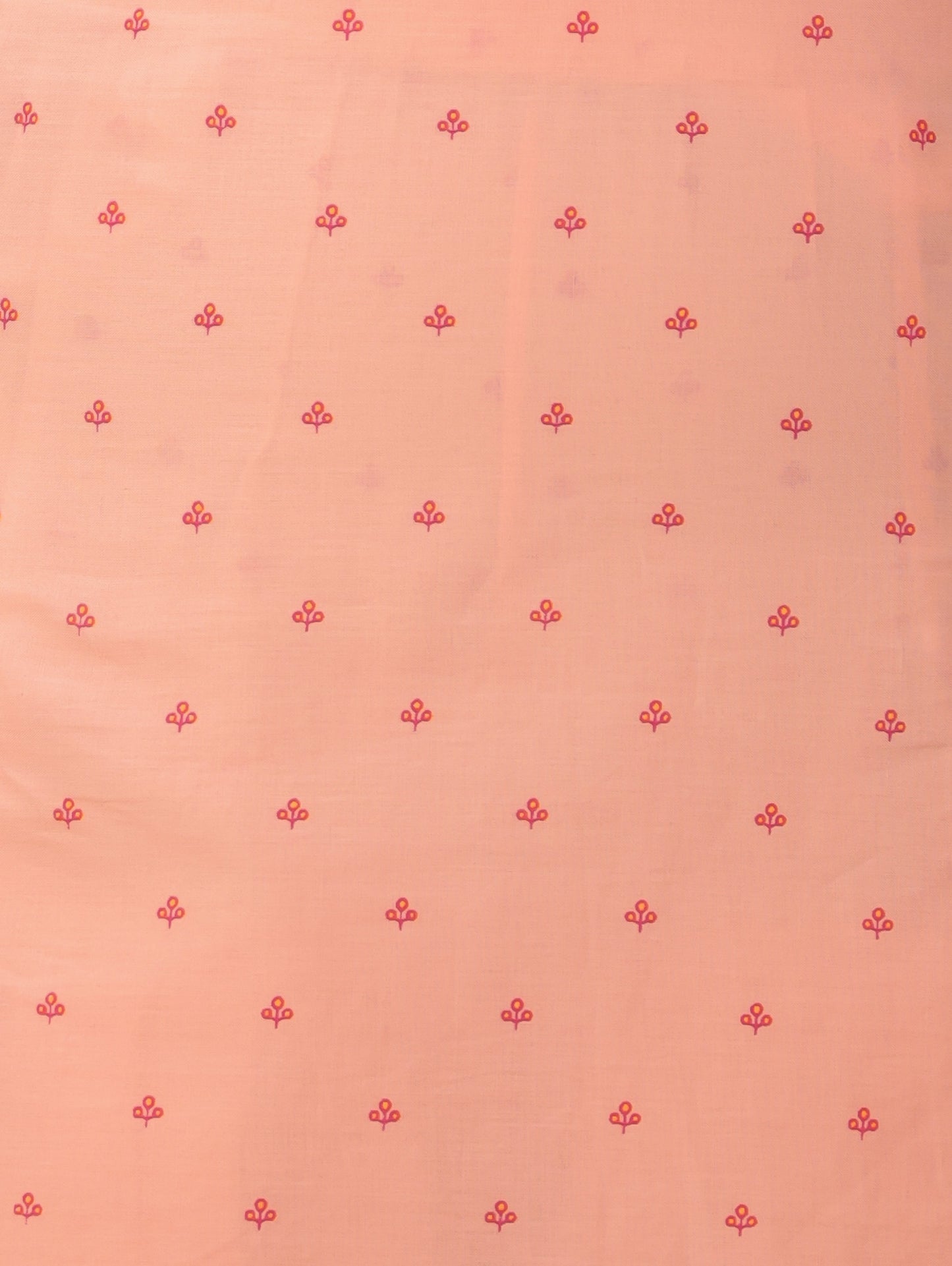 Soft Cotton Floral A-line Peach Kurta