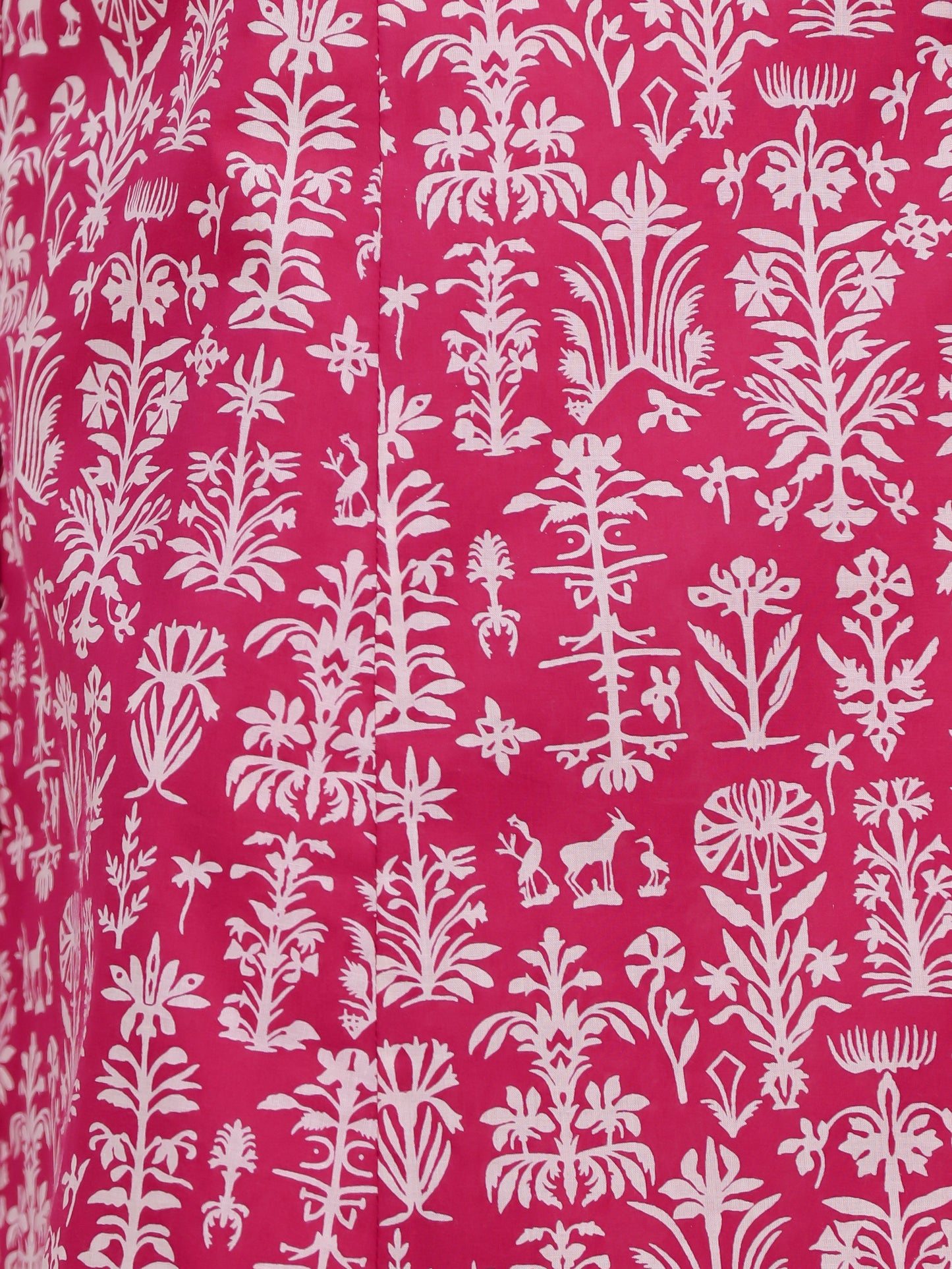 Soft Cotton Floral High Low Pink Kurta