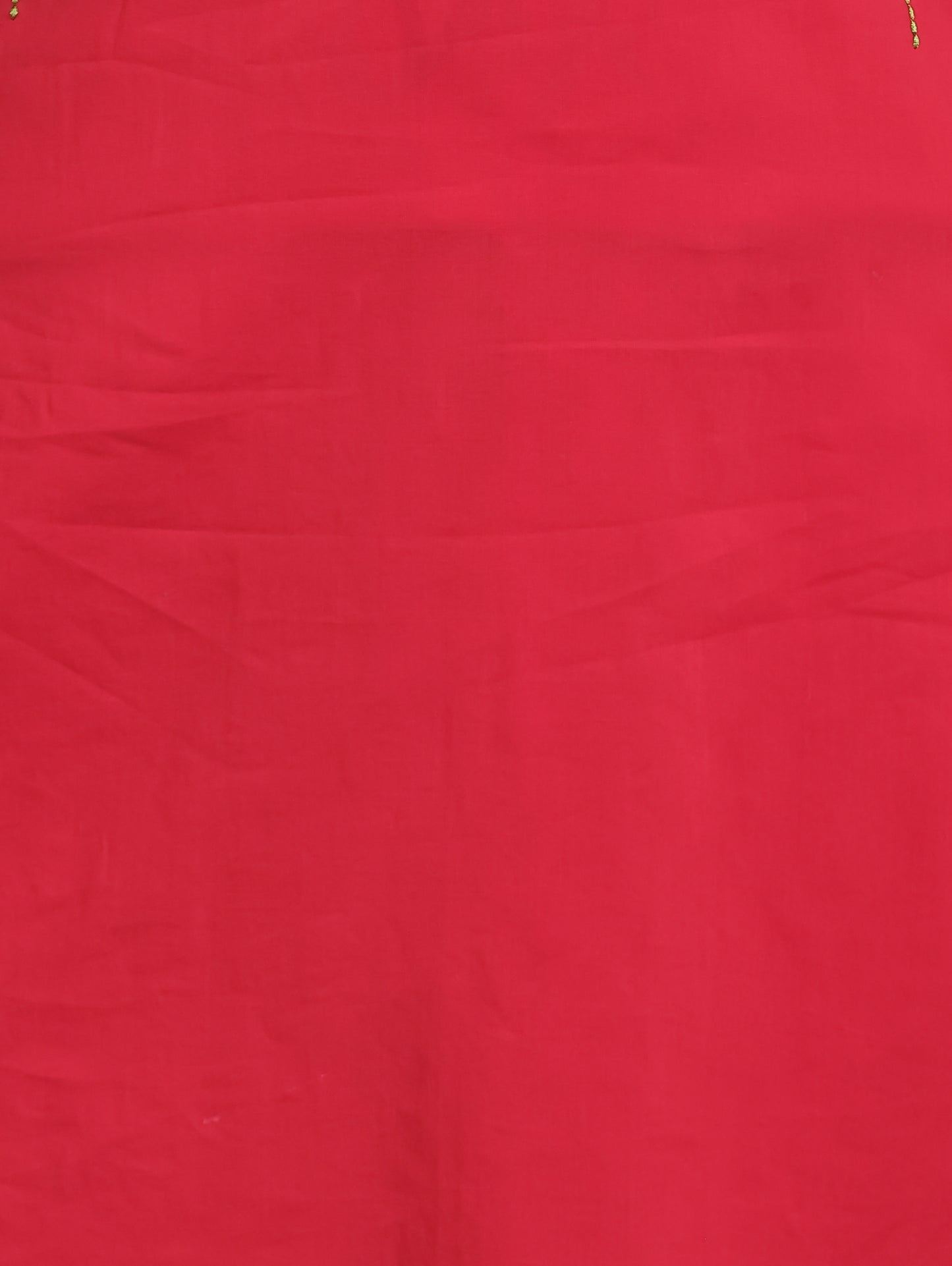 Embroidered Soft Cotton Solid Straight Red Kurta