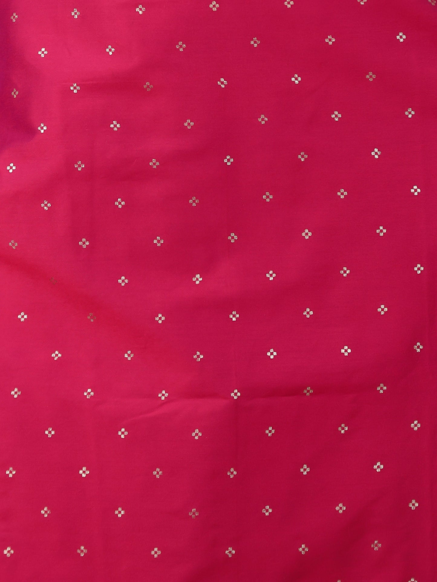 Chanderi Gold foil Straight Pink Kurta