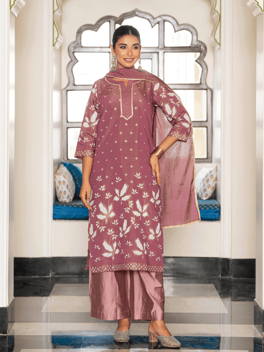 Shimmer Solid Mauve Dupatta