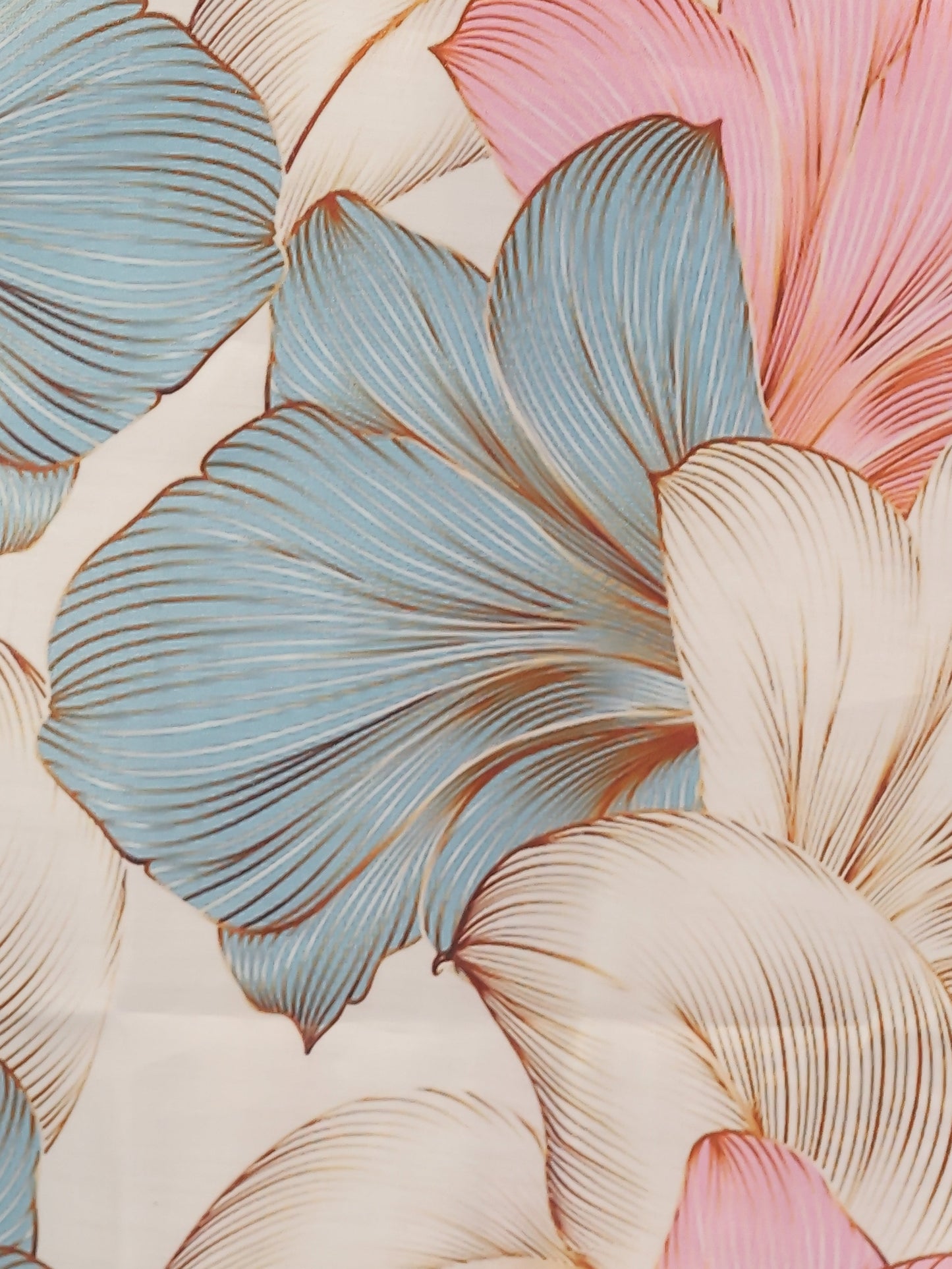 Muslin Floral Straight Beige Kurta