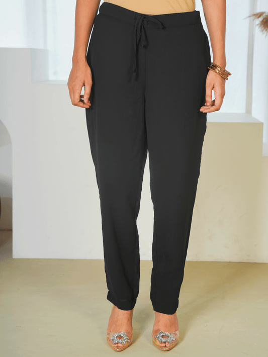 Solid Black Trousers
