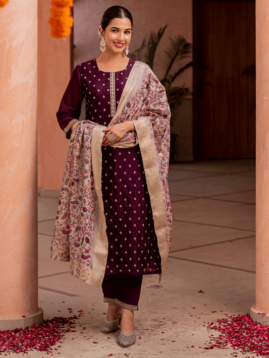 Jacquard Floral Beige Dupatta
